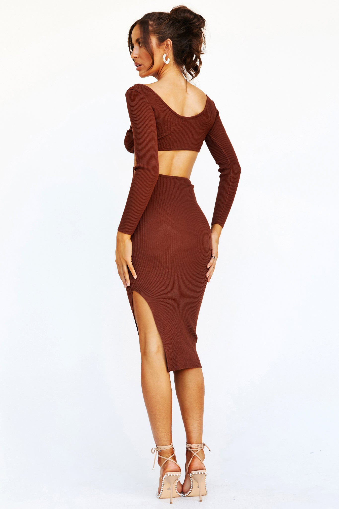 Going Places Midi Dress - Chocolate | Sage and Paige AUS.