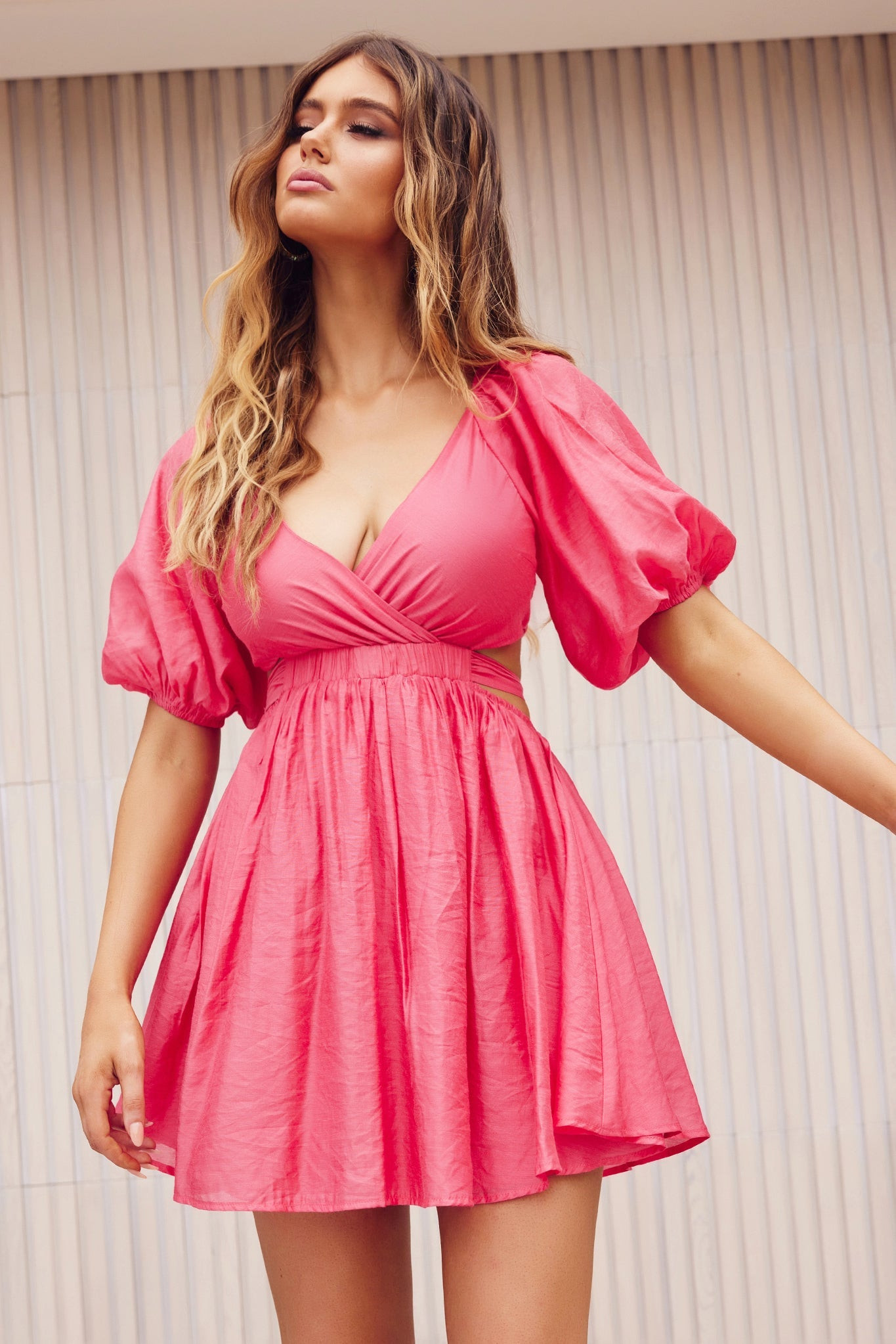 Nikki Mini Dress - Coral | Sage and Paige AUS.