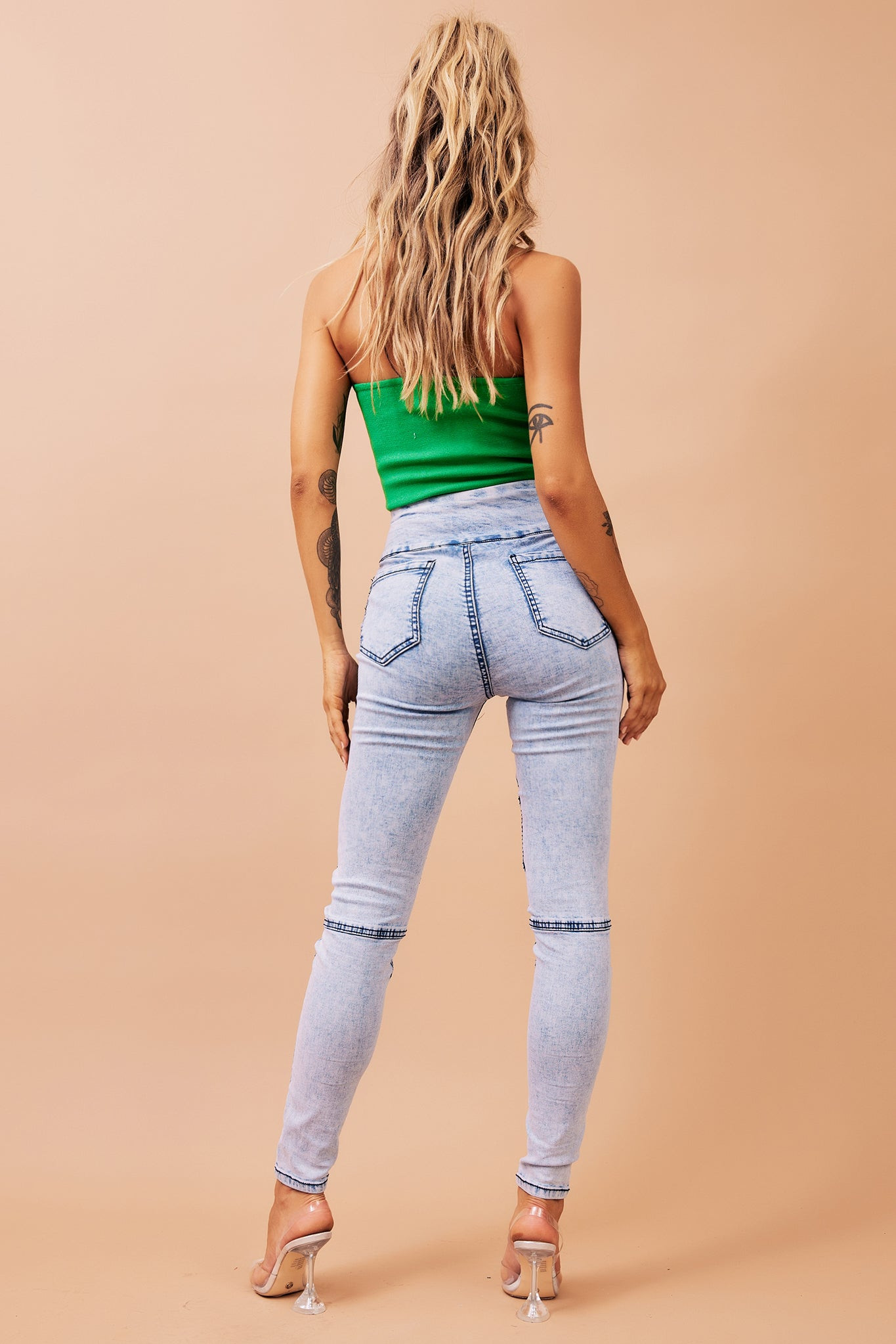 Motorsports Jeans - Washed Blue | Sage and Paige AUS.