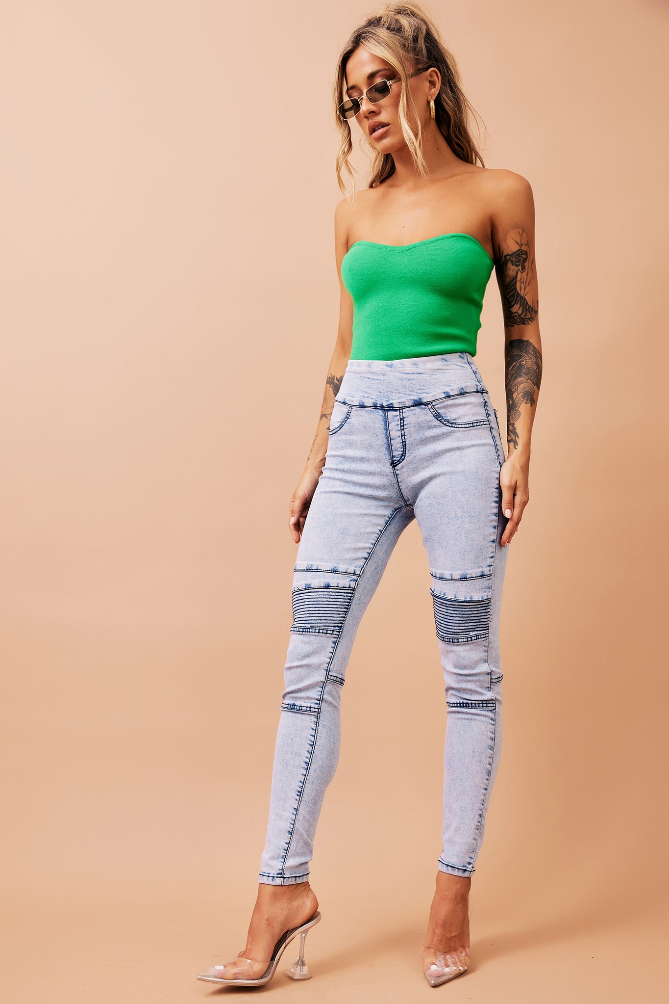 Motorsports Jeans - Washed Blue | Sage and Paige AUS.