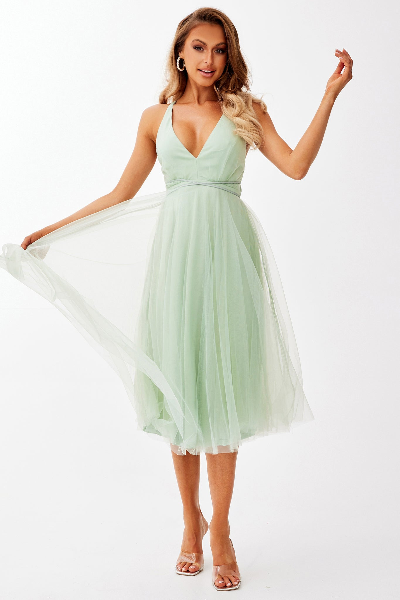 Elsa Midi Dress - Sage | Sage and Paige AUS.