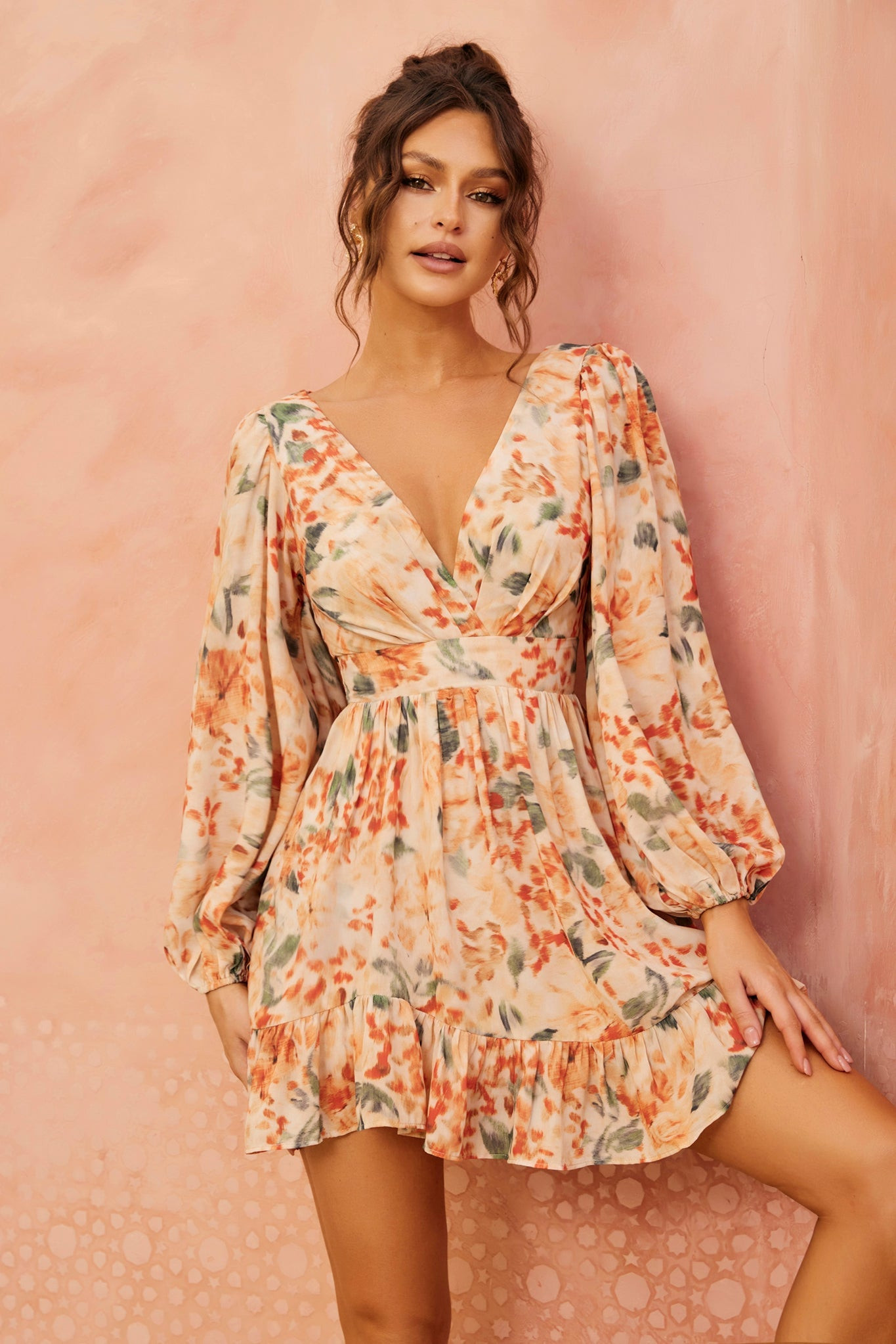 Hold You Up Mini Dress - Nude Multi | Sage and Paige AUS.