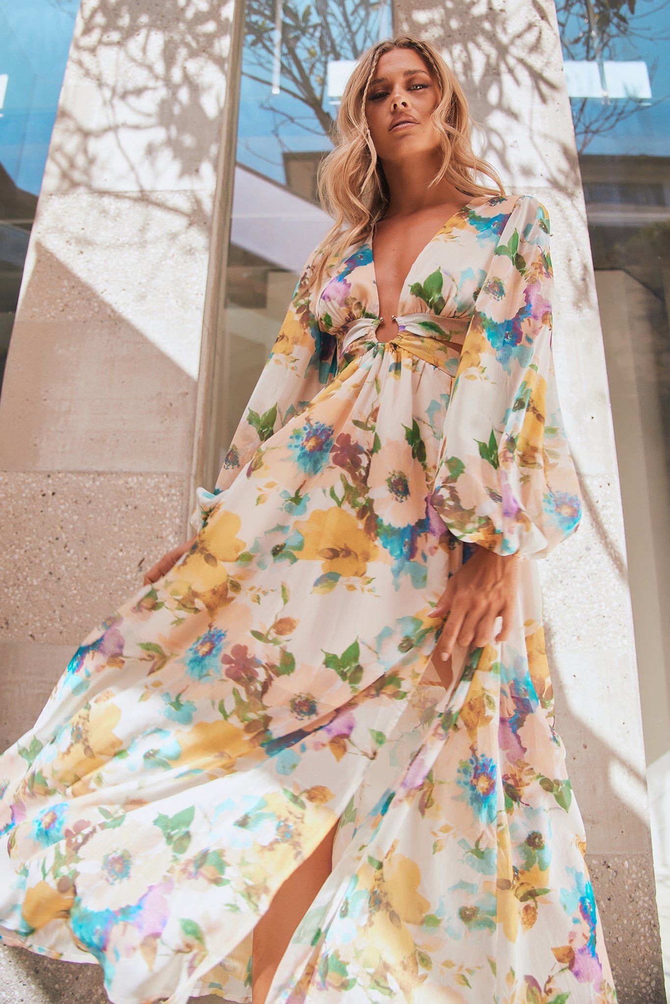 Classic Crew Maxi Dress - Multi | Sage and Paige AUS.