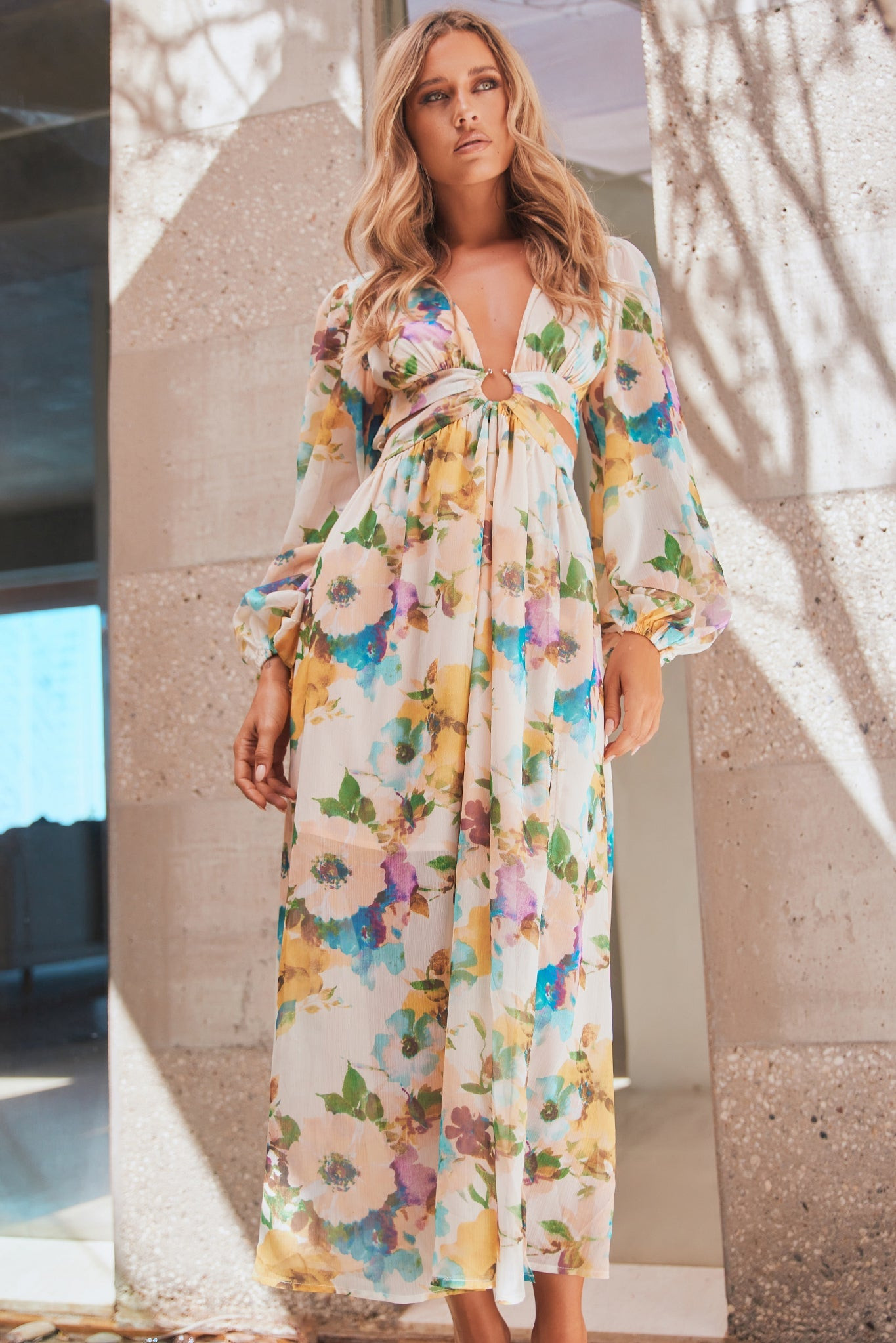 Classic Crew Maxi Dress - Multi | Sage and Paige AUS.