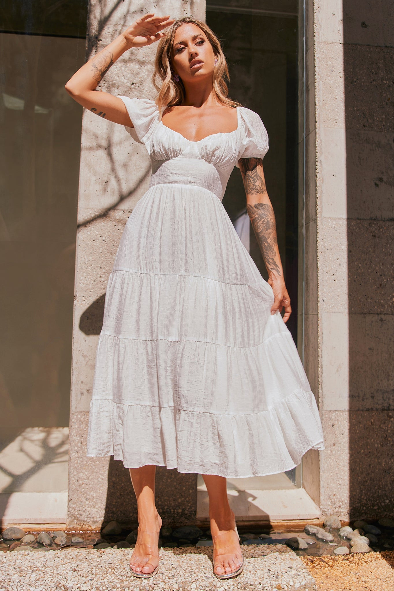 Sweetest Tea Maxi Dress - White | Sage and Paige AUS.