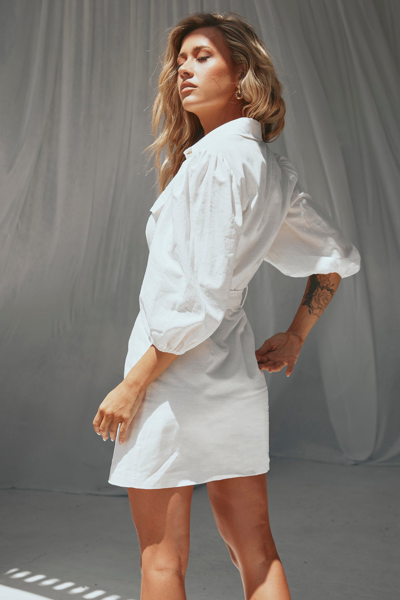 Over The Horizon Mini Dress - White | Sage and Paige AUS.