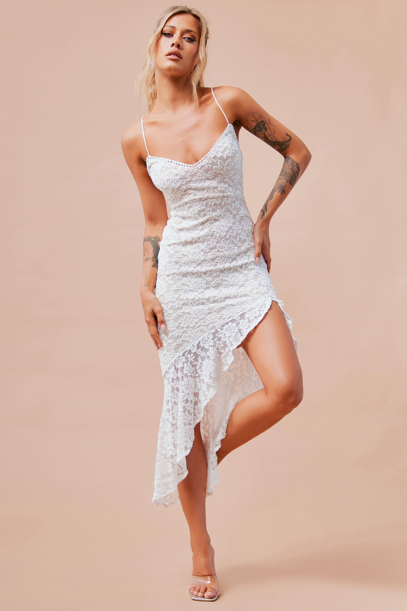 Living My Truth Midi Dress - White | Sage and Paige AUS.