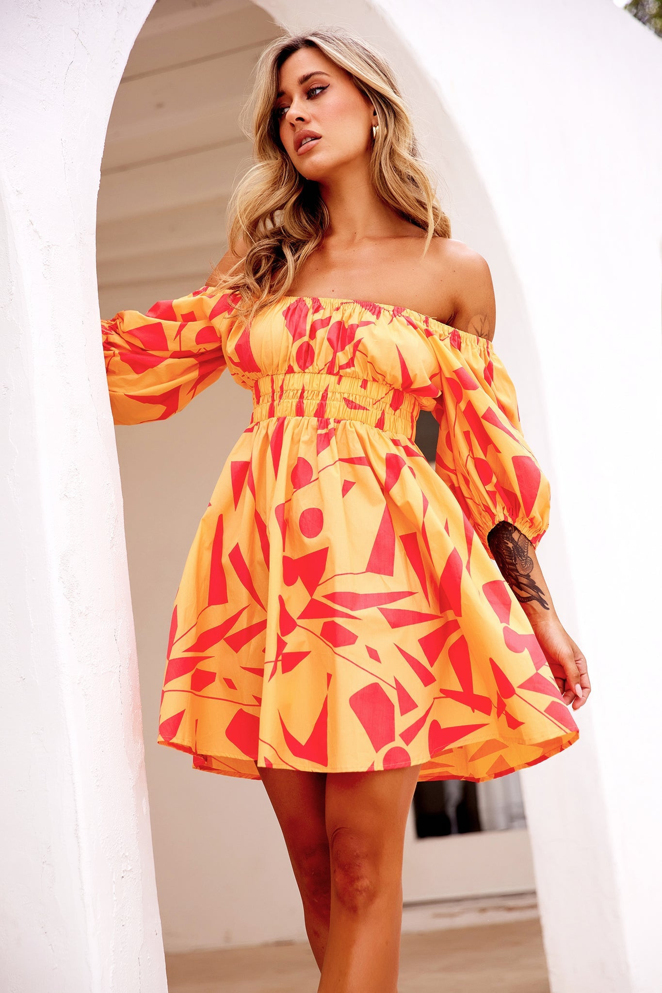 Valencia Mini Dress - Orange | Sage and Paige AUS.