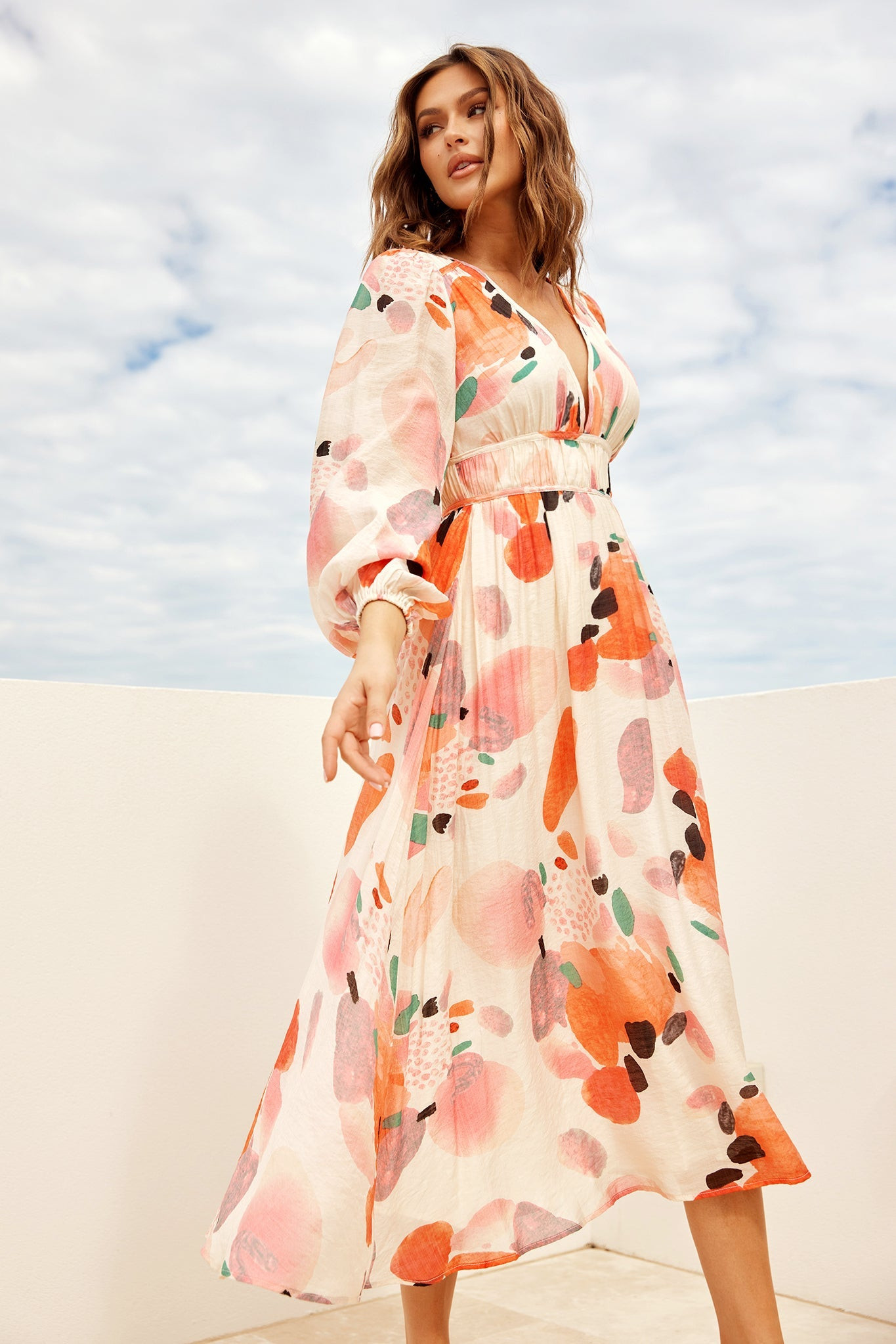 Most Wanted Midi Dress - Orange | Sage and Paige AUS.