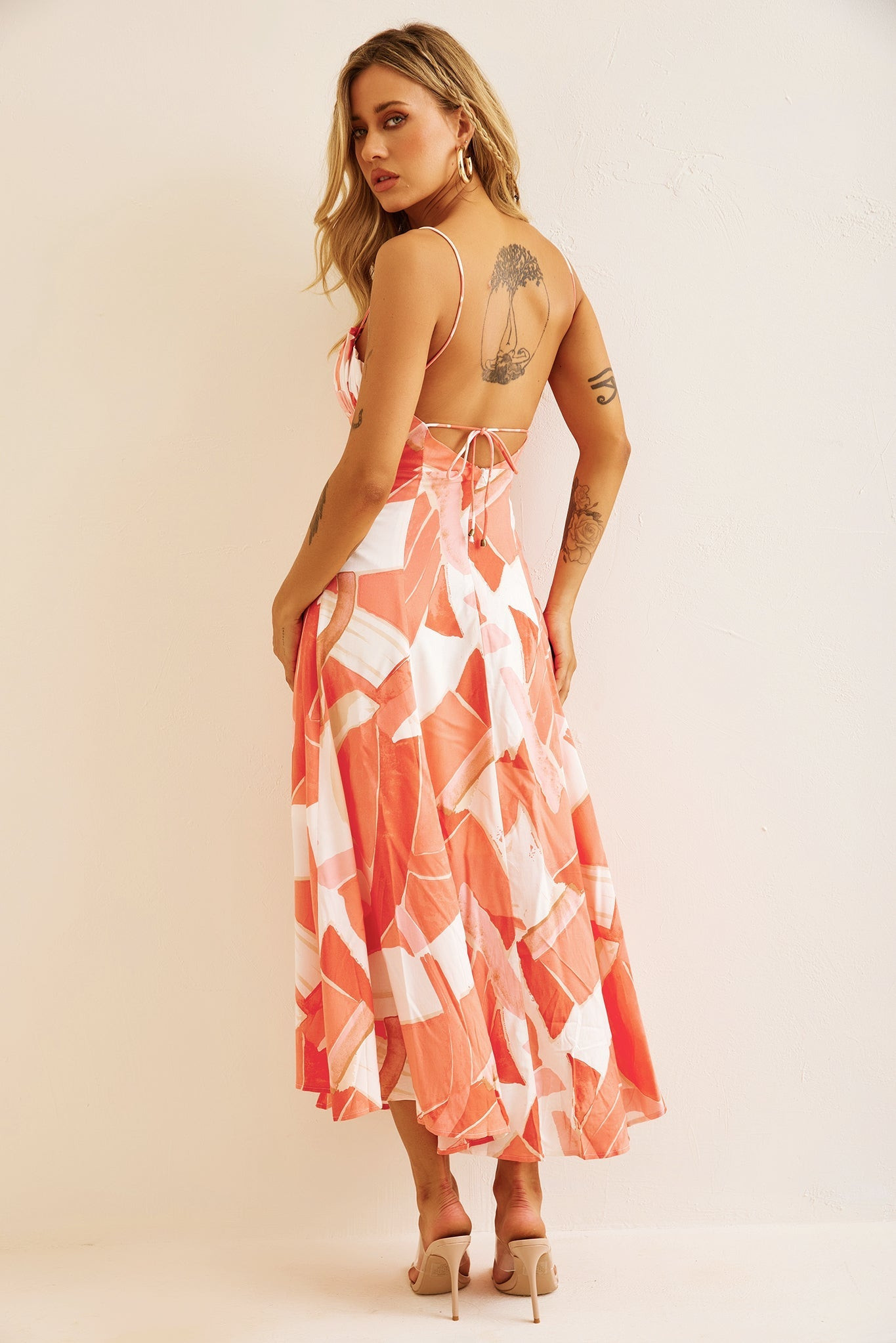 Pay Off Midi Dress - Coral | Sage and Paige AUS.