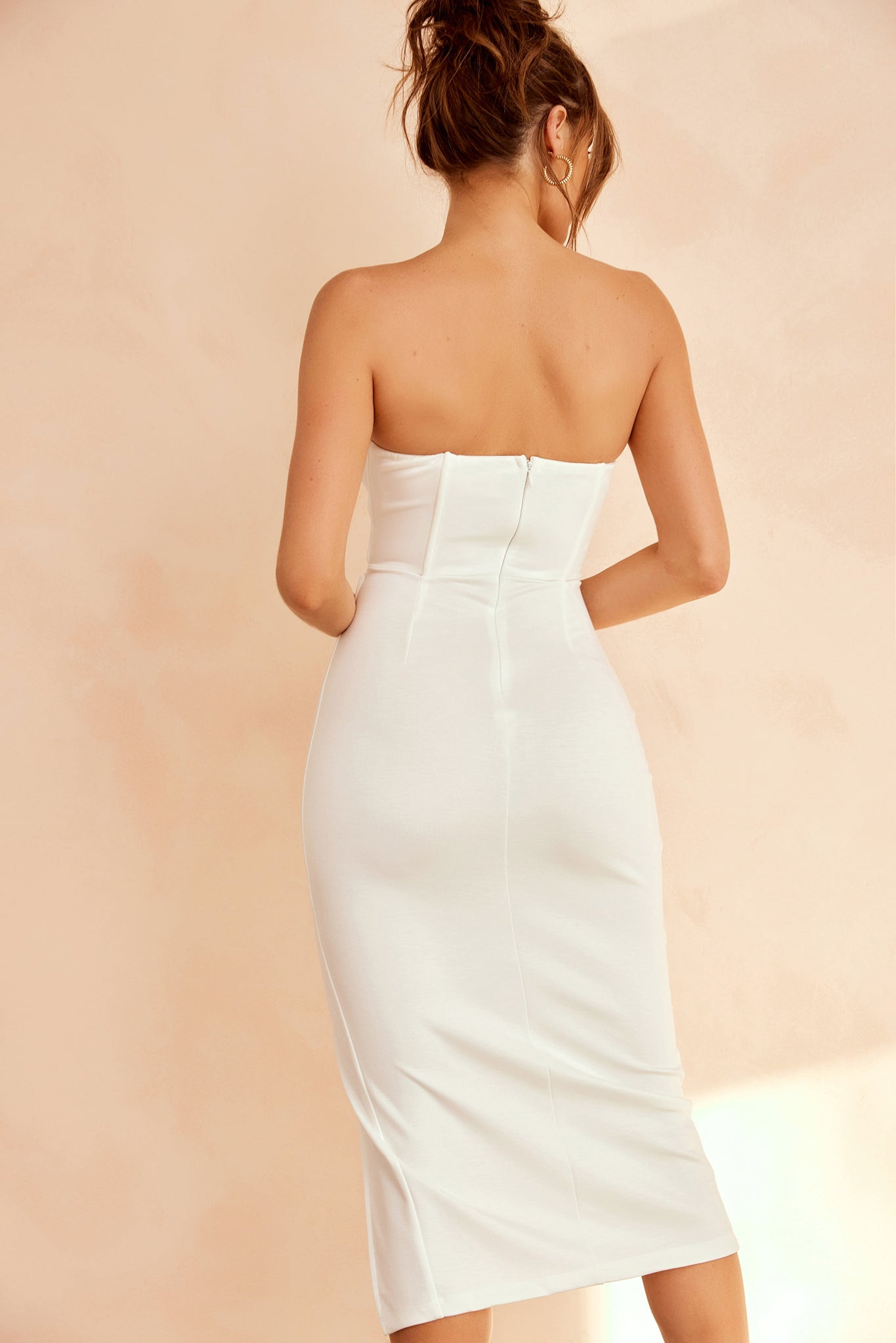 Hour To Glam Midi Dress - White | Sage and Paige AUS.