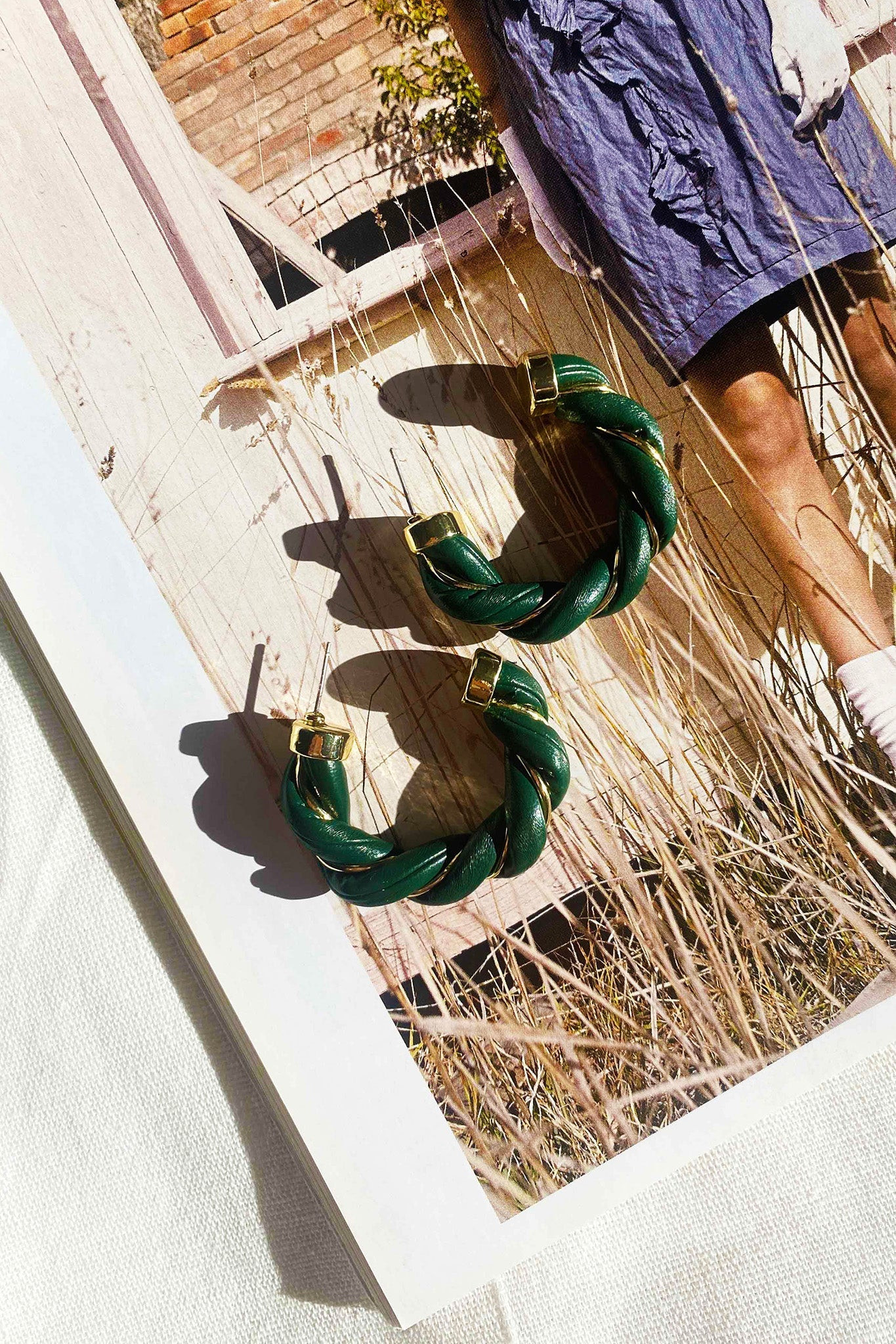 Drift Away Hoop Earrings - Forest Green | Sage and Paige AUS.