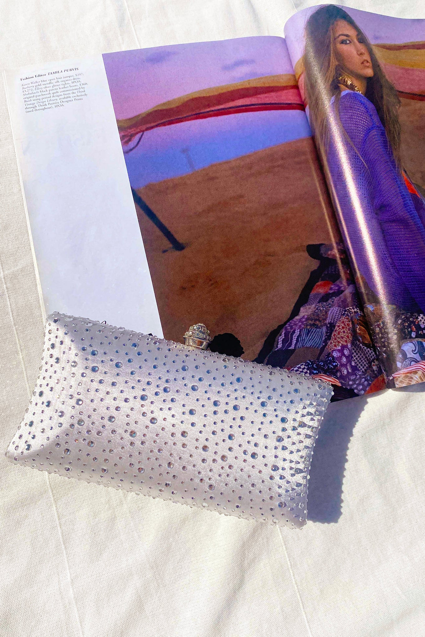 Lenora Clutch Bag - Silver | Sage and Paige AUS.
