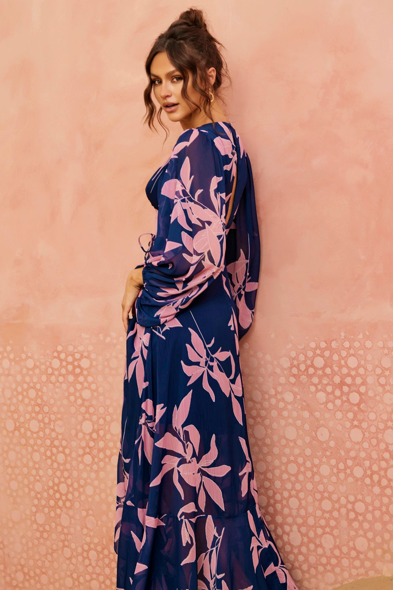 Botanical Blooms Maxi Dress - Navy | Sage and Paige AUS.