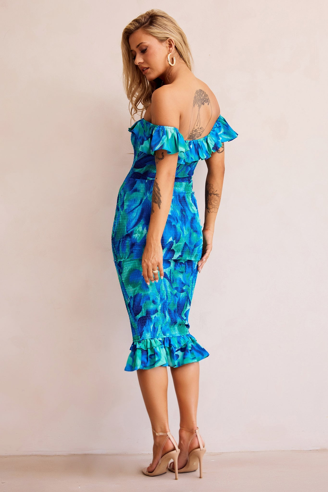 Fireball Midi Dress - Blue Multi | Sage and Paige AUS.