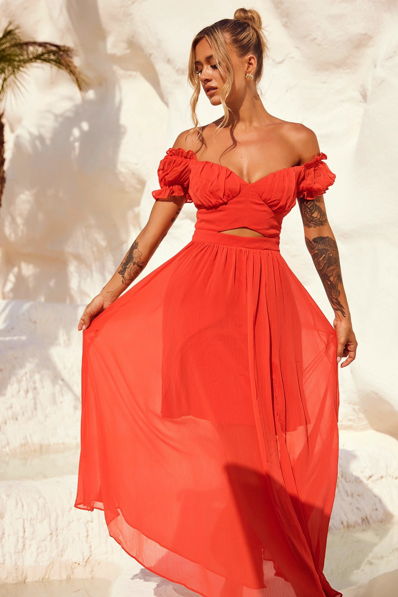 Perfect Storm Maxi Dress - Red | Sage and Paige AUS.
