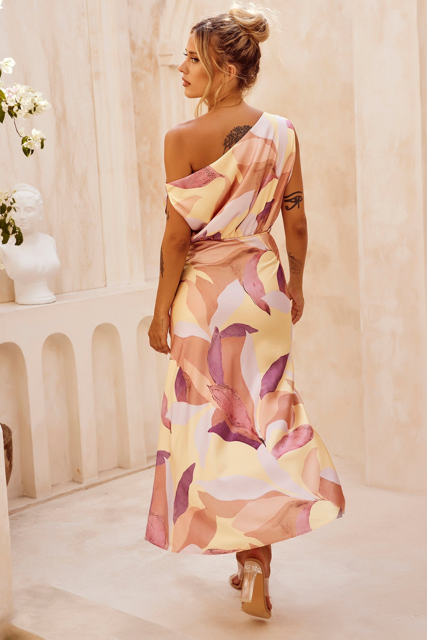 Late Matching Midi Dress - Rust Multi | Sage and Paige AUS.