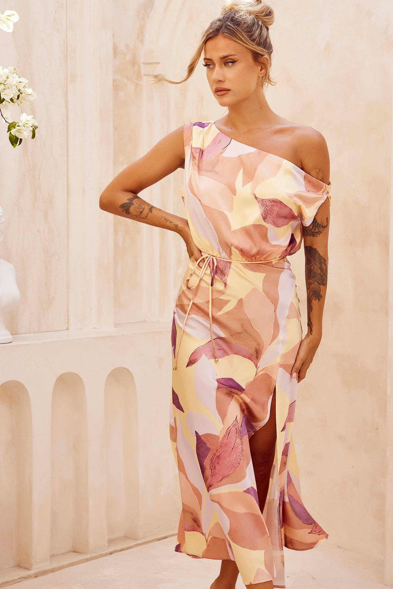 Late Matching Midi Dress - Rust Multi | Sage and Paige AUS.