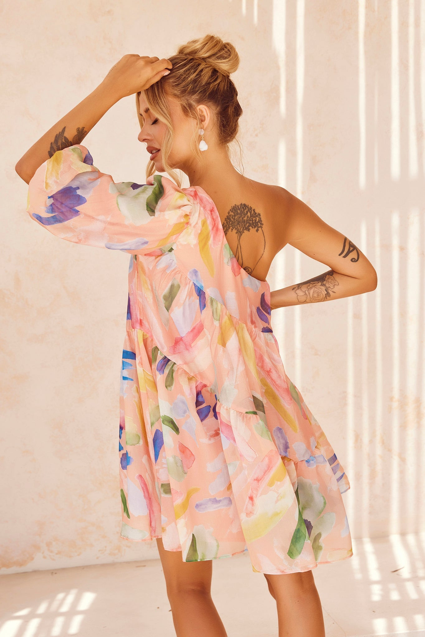 In Our Dreams Mini Dress - Nude Multi | Sage and Paige AUS.