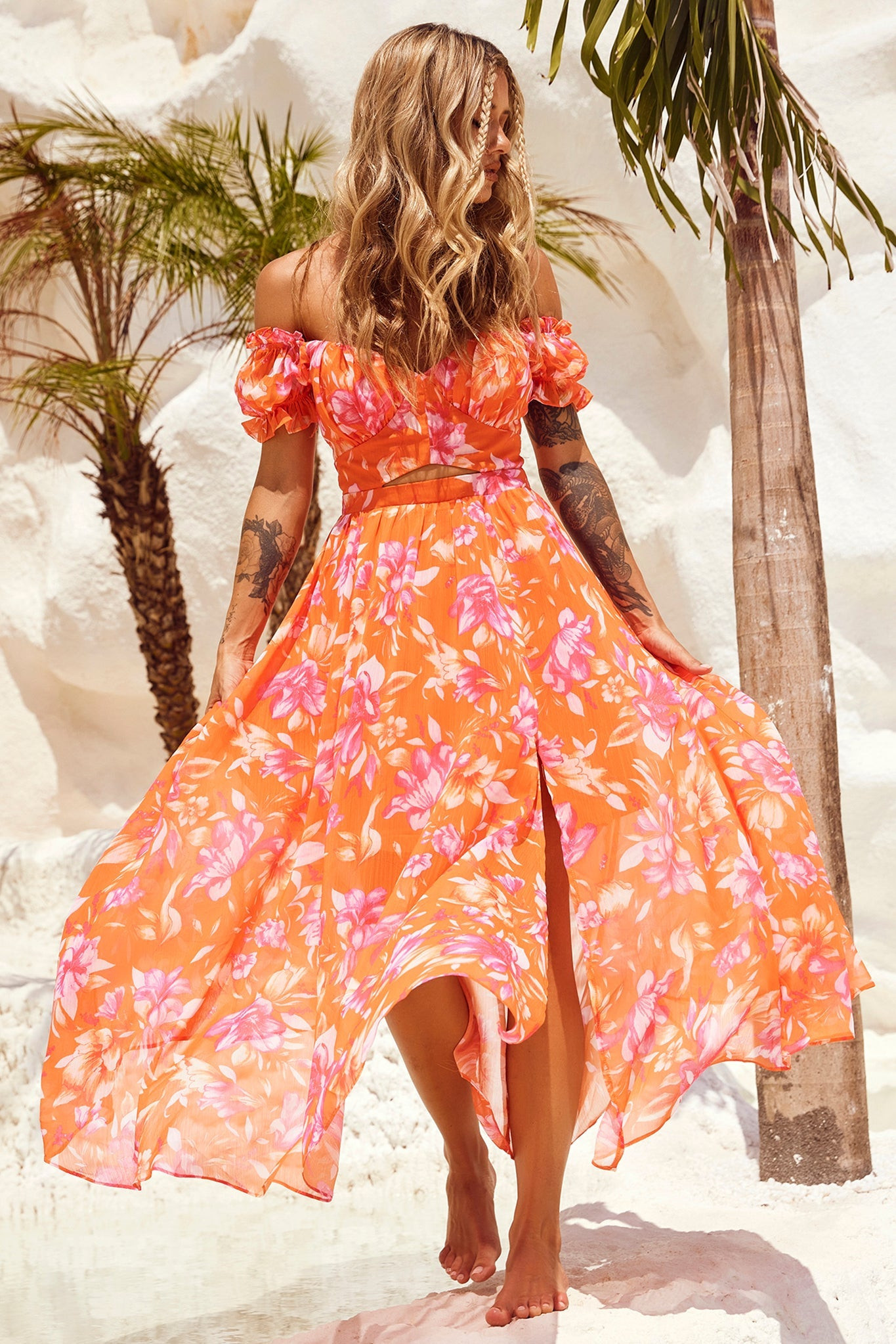 Sundrenched Maxi Dress - Red Multi | Sage and Paige AUS.