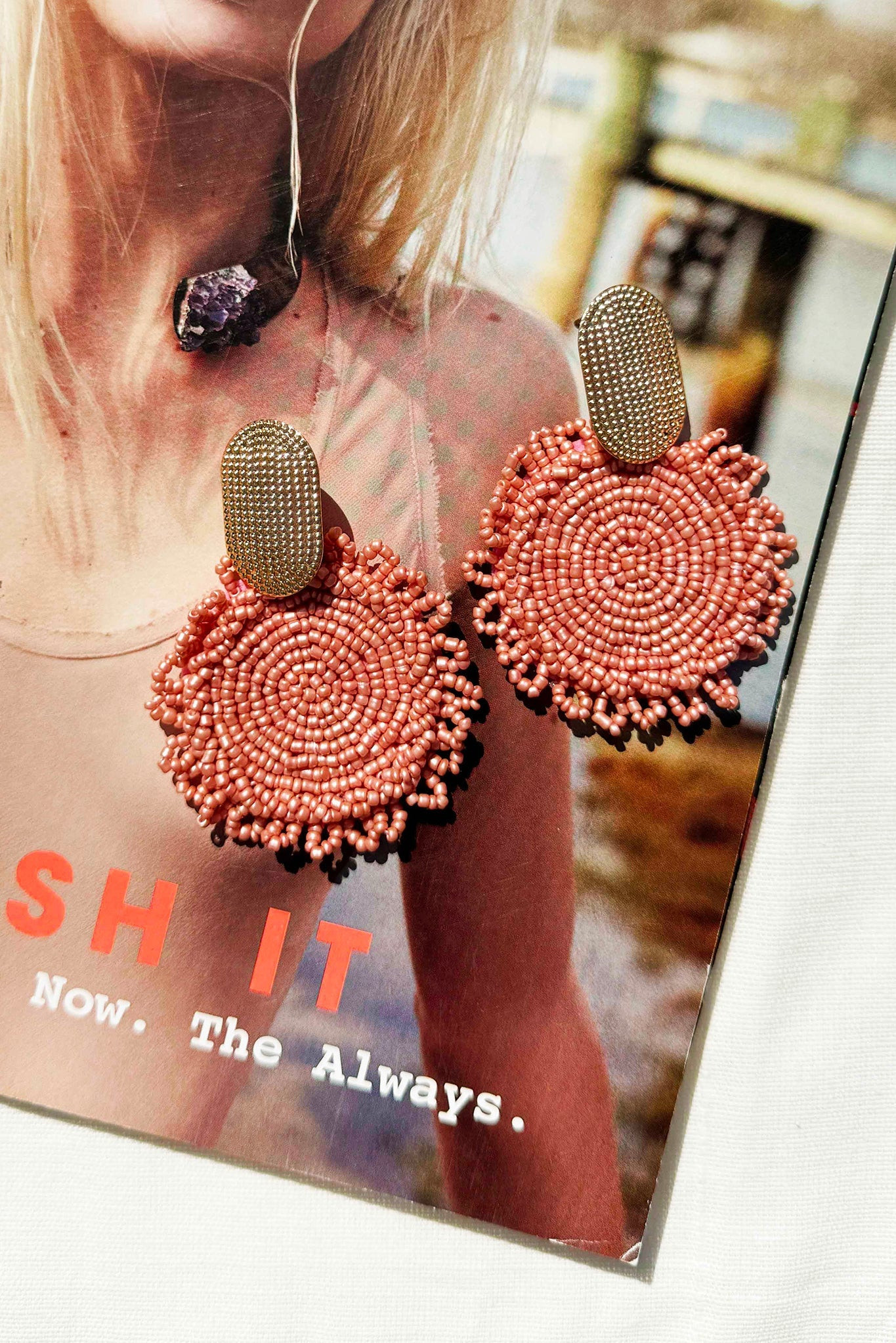 Sand Bound Earrings - Pink | Sage and Paige AUS.