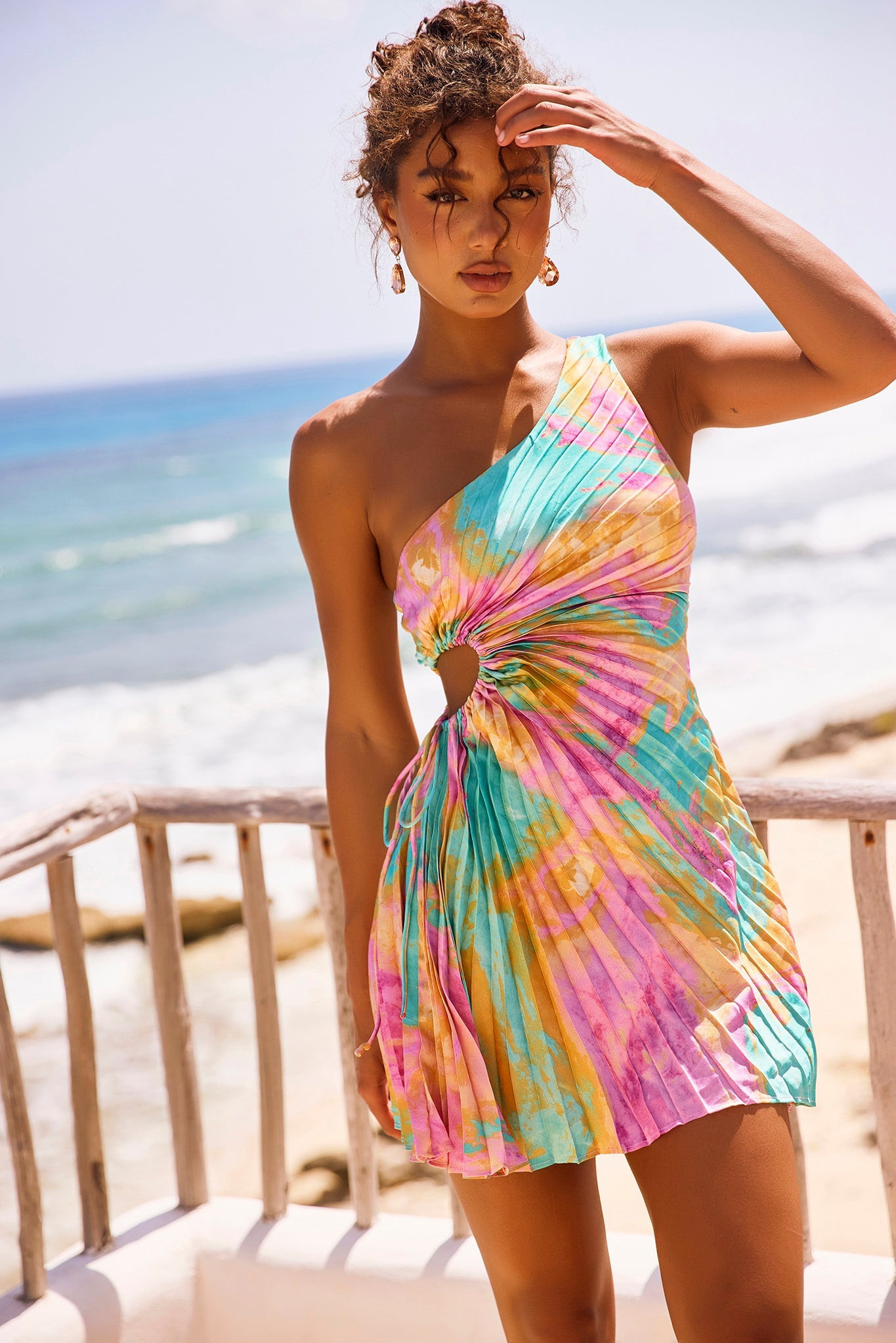 Party In My House Mini Dress - Pink Multi | Sage and Paige AUS.