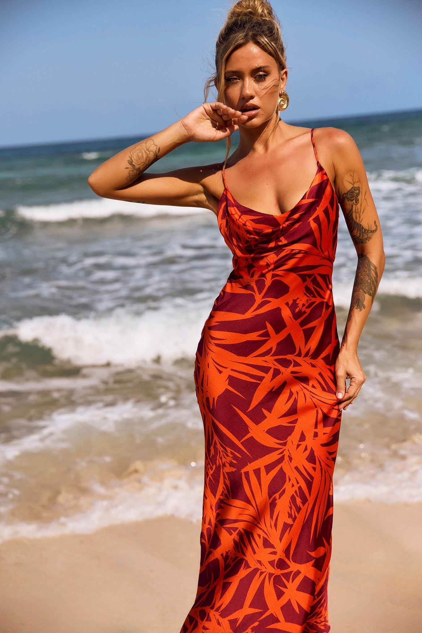 May In A Mood Maxi Dress - Red Multi | Sage and Paige AUS.