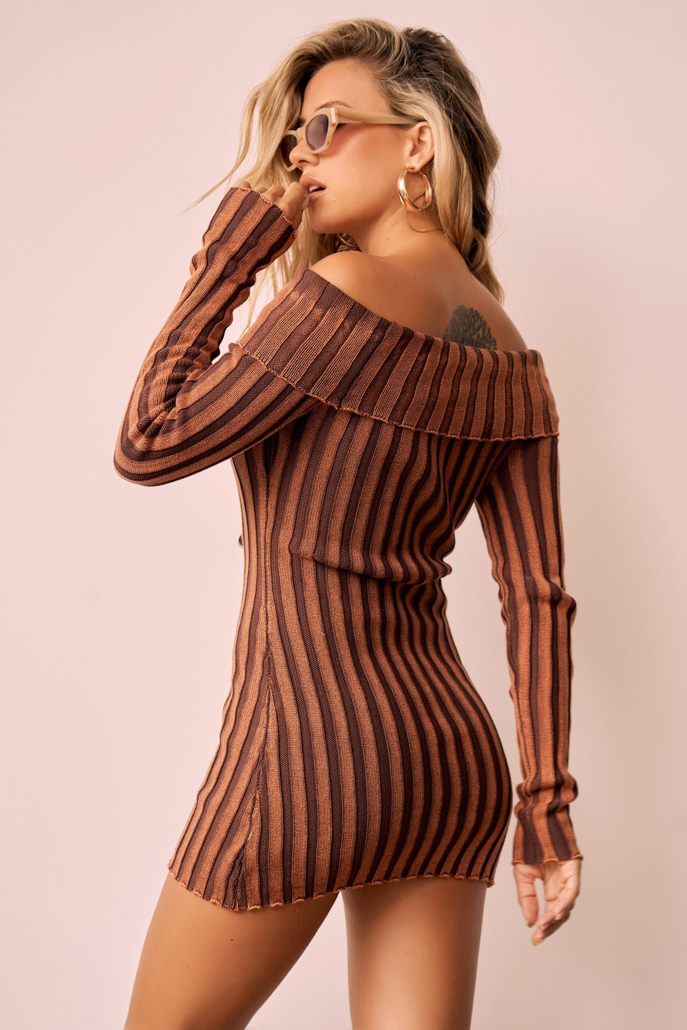 Evermore love Knit Mini Dress - Rust | Sage and Paige AUS.