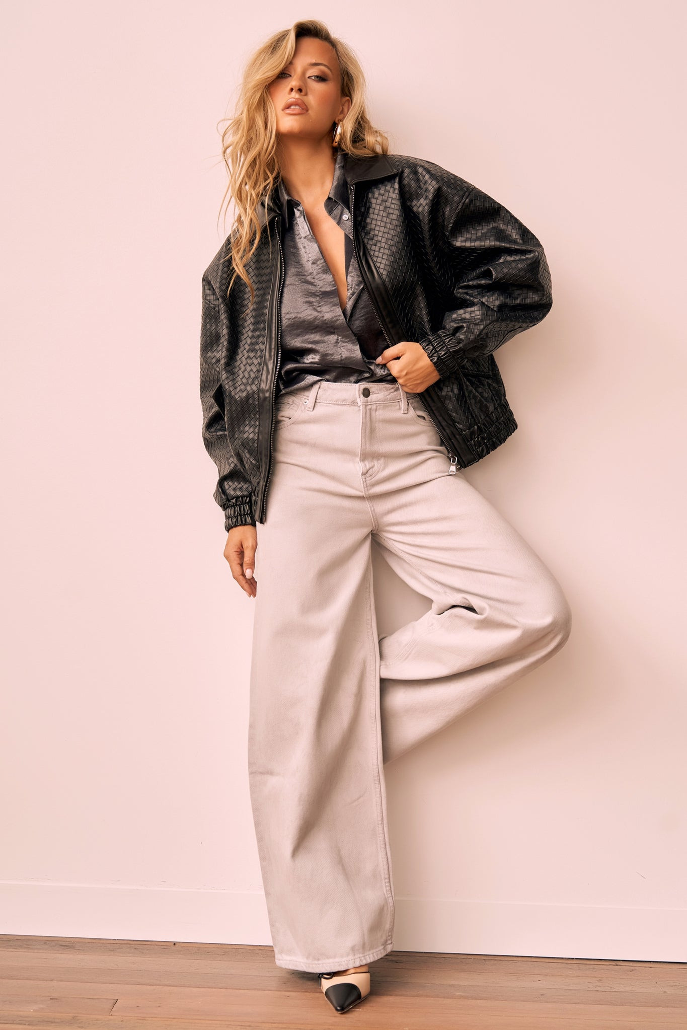 Singin' In The Wind Vegan Leather Jacket - Black | Sage and Paige AUS.