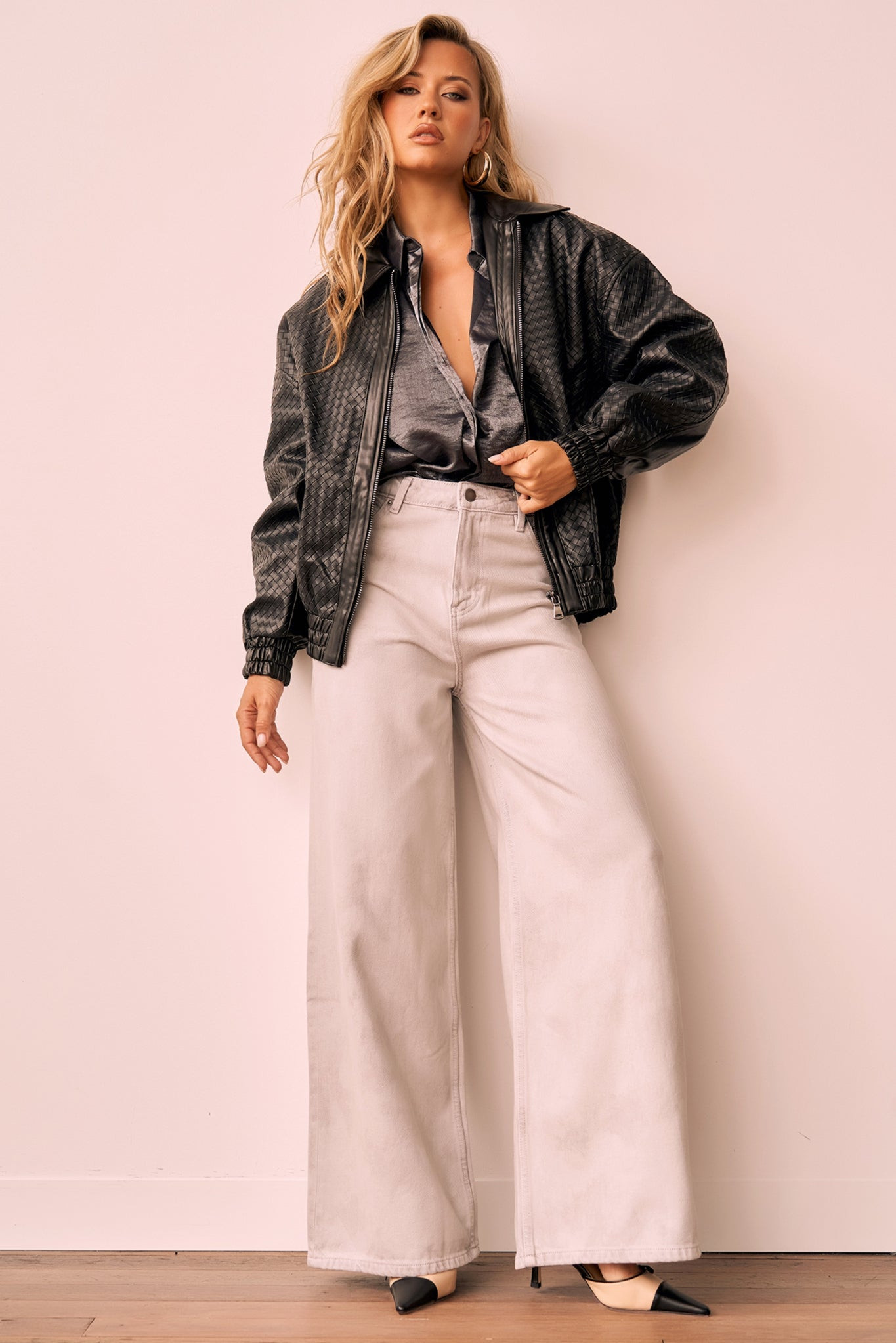 Singin' In The Wind Vegan Leather Jacket - Black | Sage and Paige AUS.