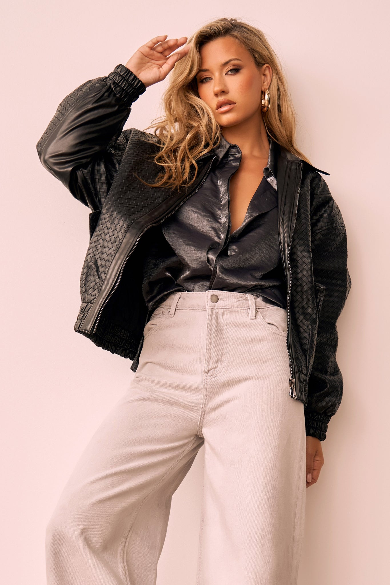 Singin' In The Wind Vegan Leather Jacket - Black | Sage and Paige AUS.