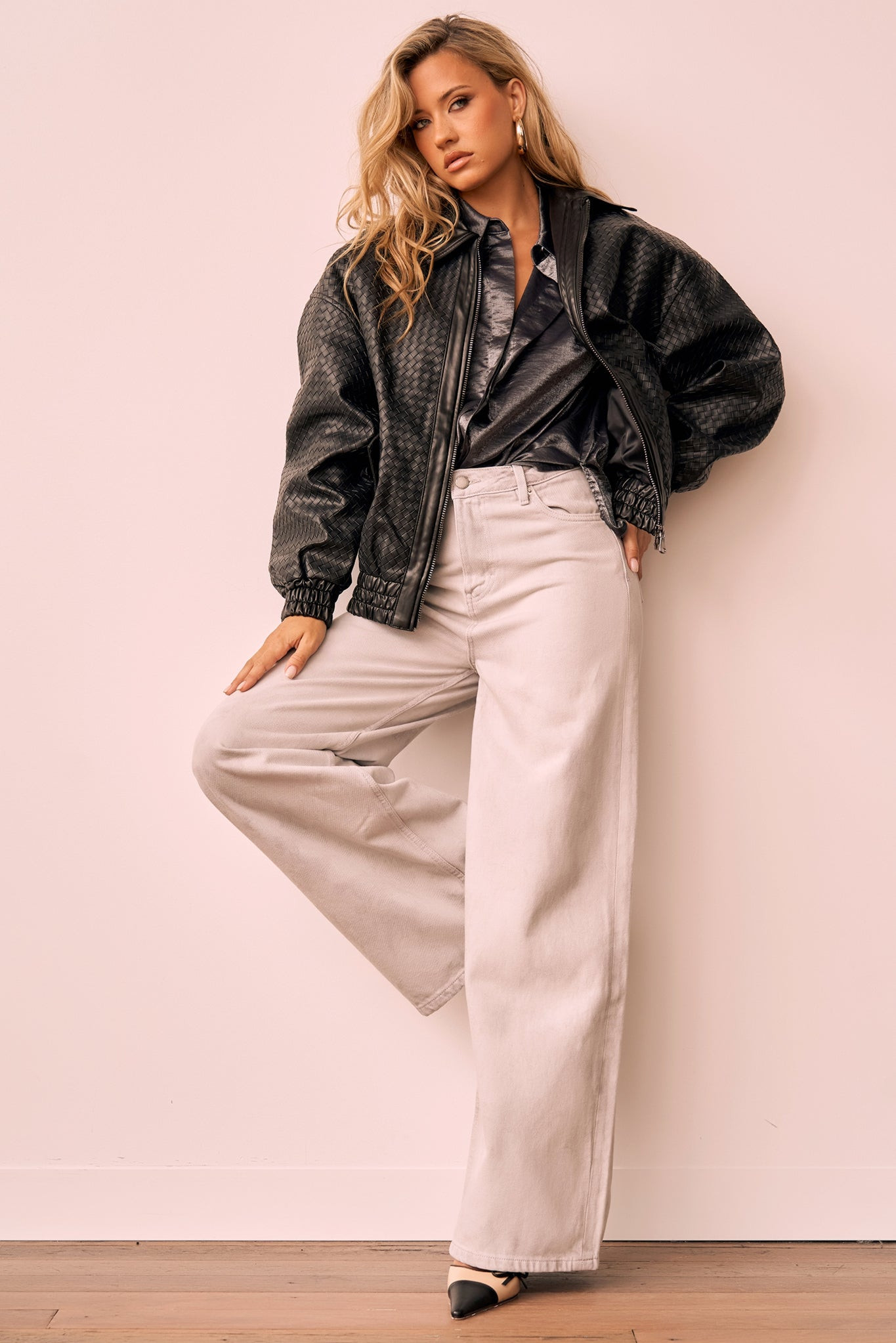 Singin' In The Wind Vegan Leather Jacket - Black | Sage and Paige AUS.
