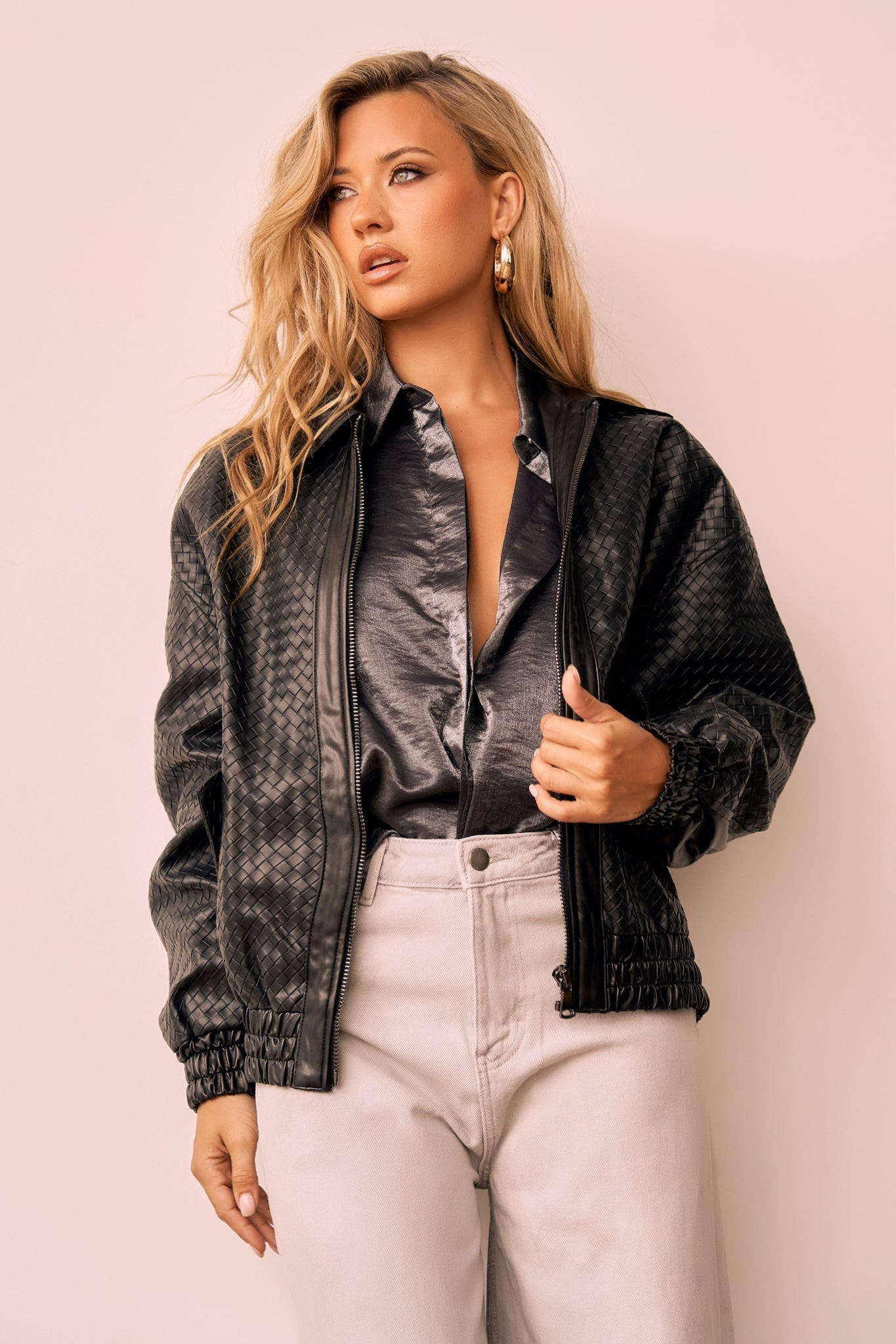 Singin' In The Wind Vegan Leather Jacket - Black | Sage and Paige AUS.