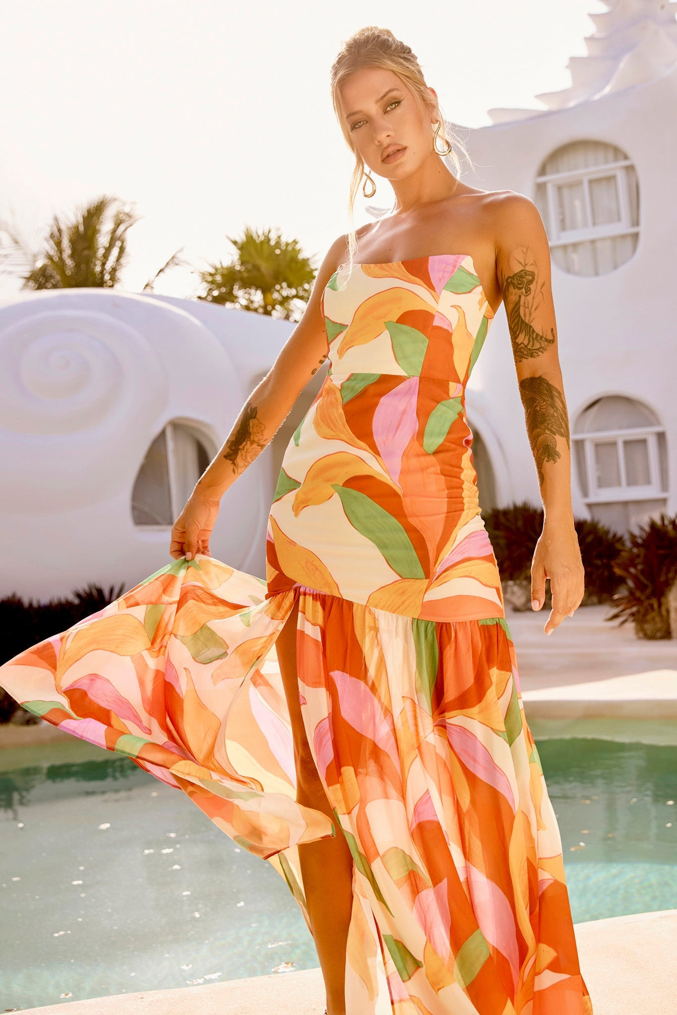 All For Her Maxi Dress - Orange Multi | Sage and Paige AUS.