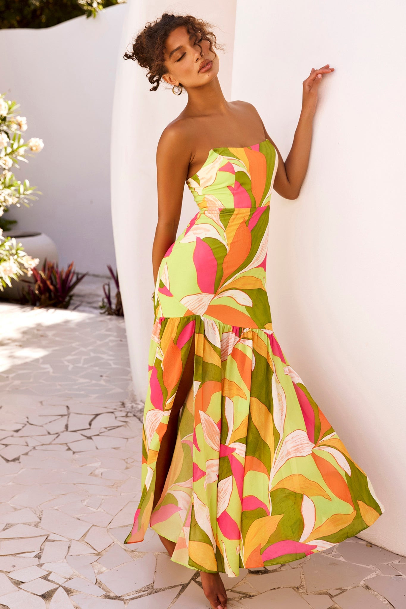 All For Her Maxi Dress - Green Multi | Sage and Paige AUS.