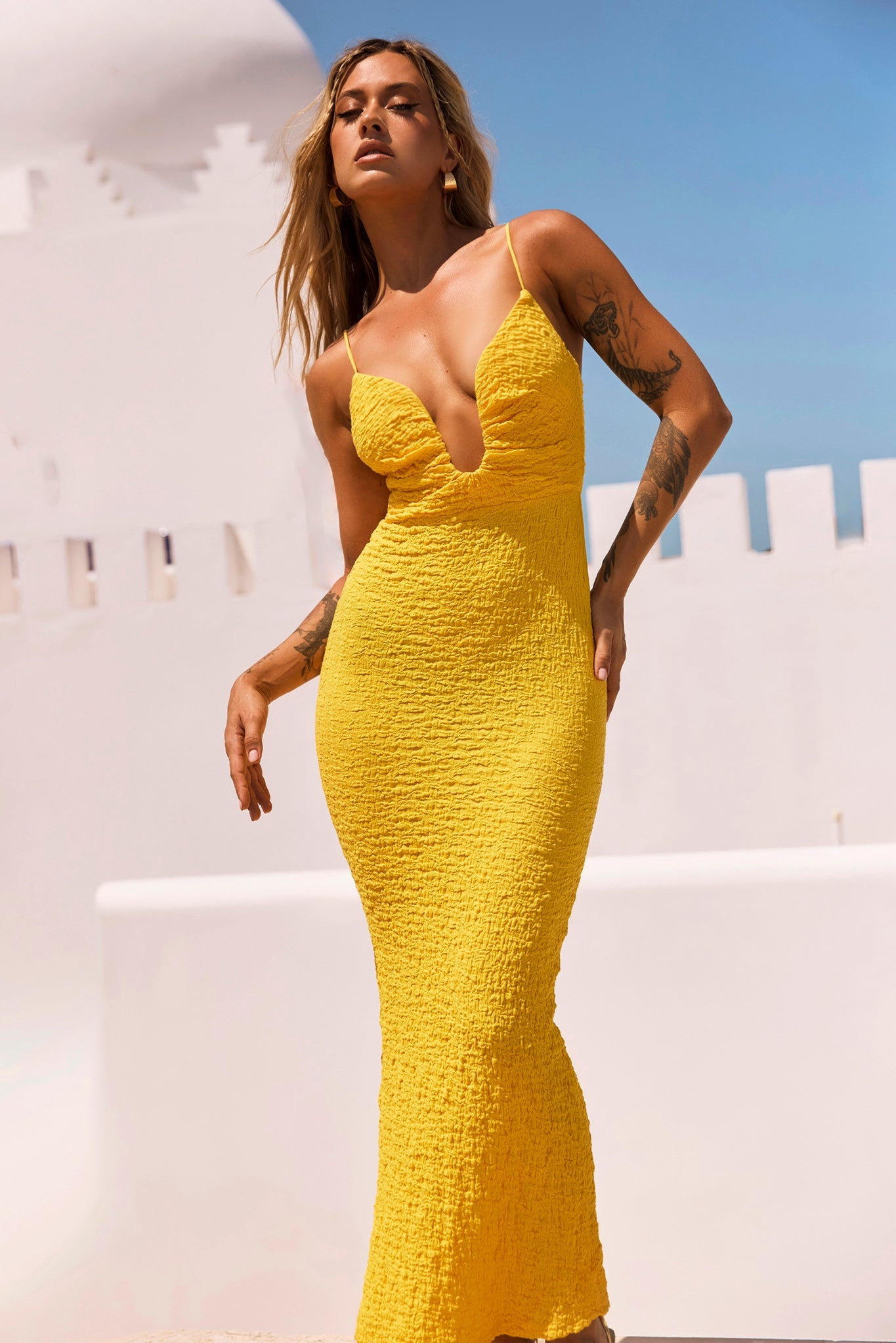 Sweet Talk Midi Dress - Yellow | Sage and Paige AUS.