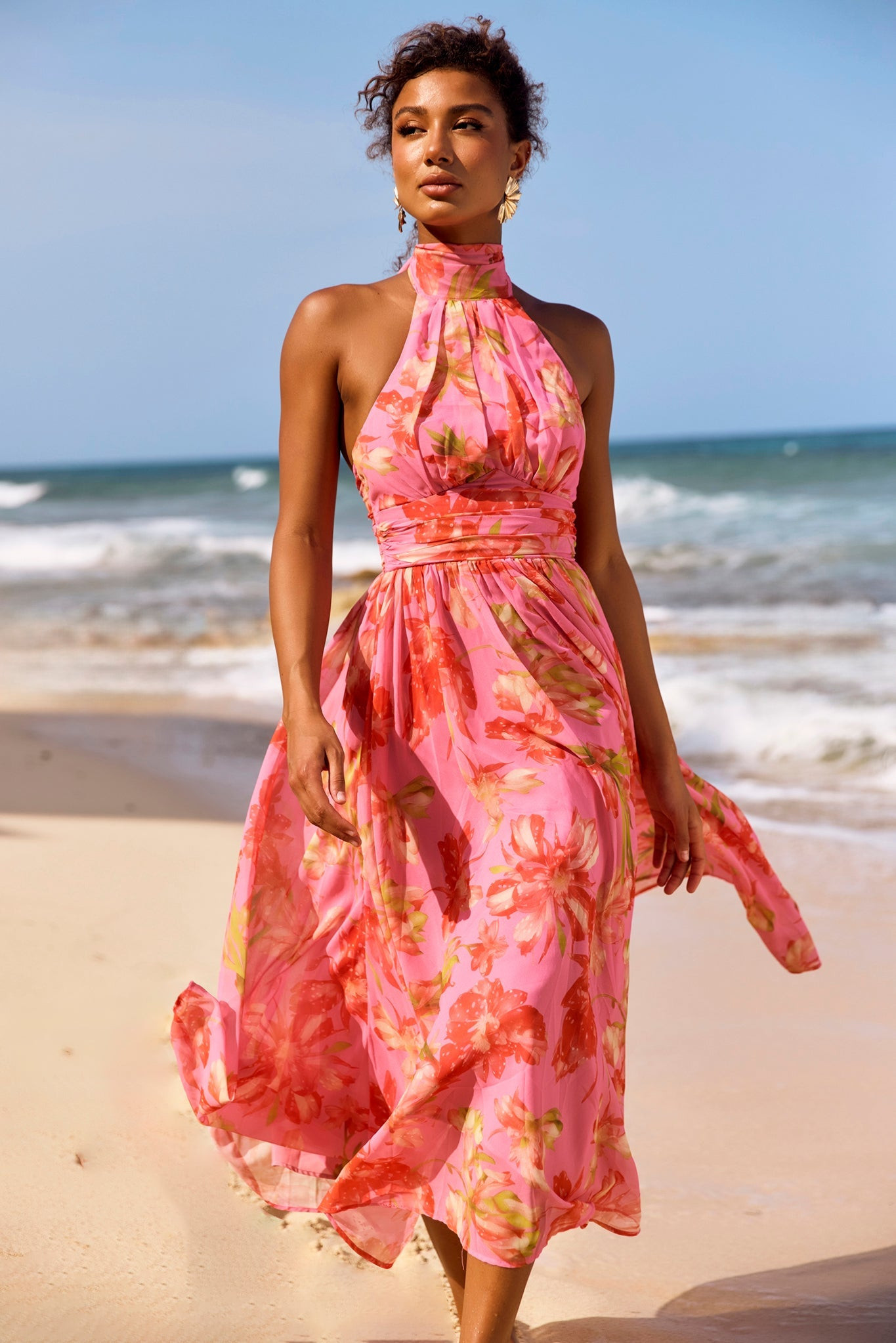Date Picking Midi Dress - Pink | Sage and Paige AUS.