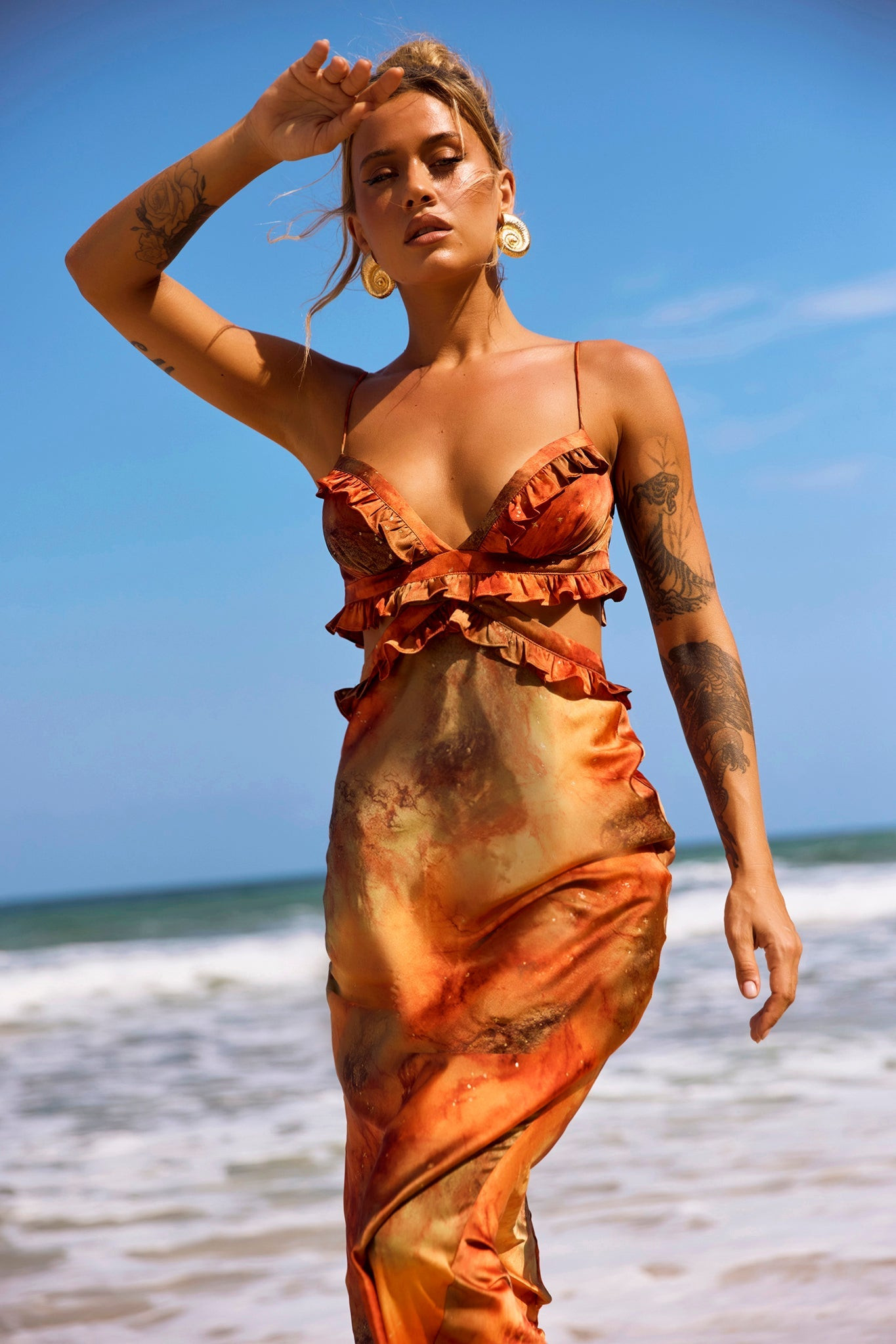 Bohemian Nights Maxi Dress - Orange | Sage and Paige AUS.
