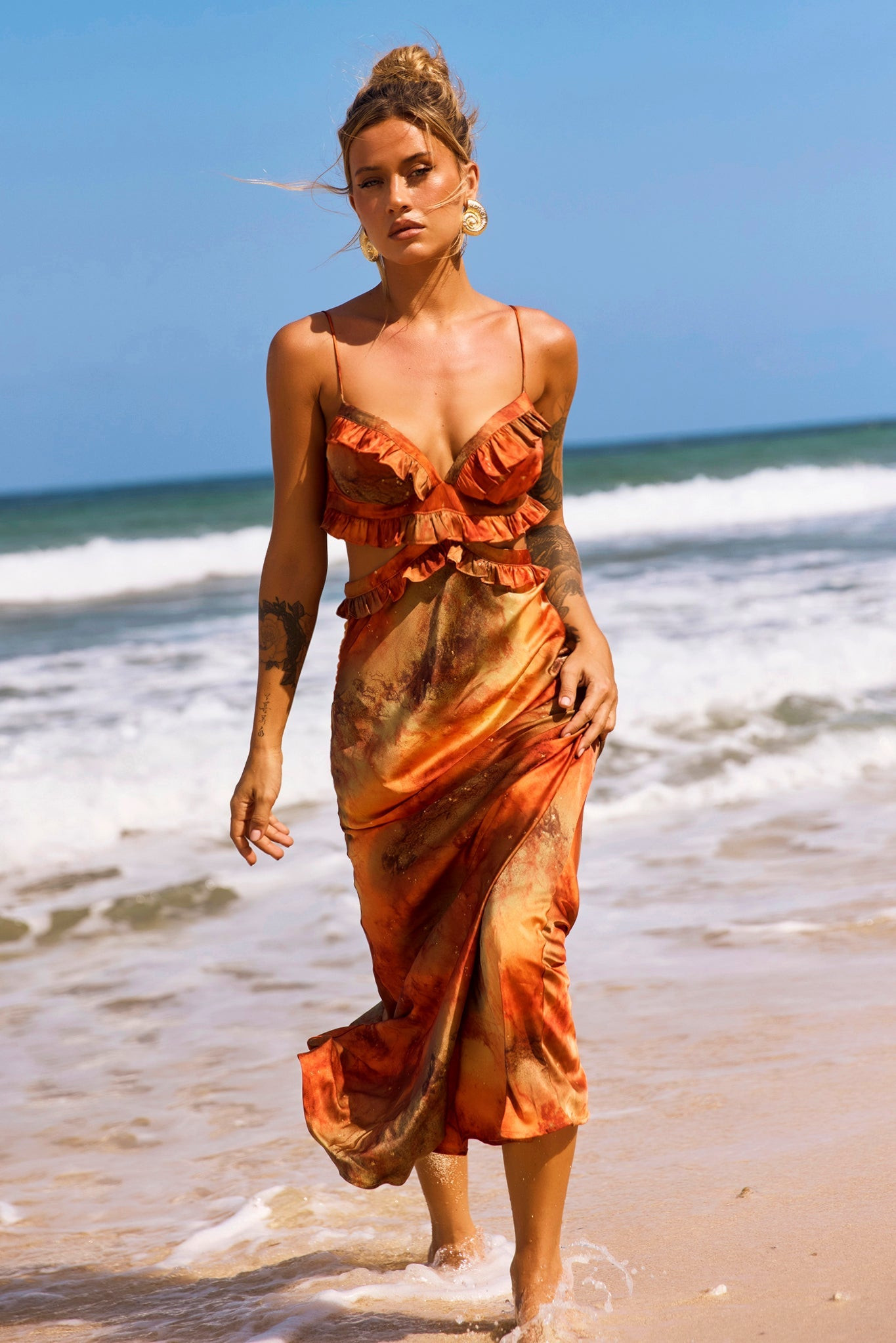 Bohemian Nights Maxi Dress - Orange | Sage and Paige AUS.
