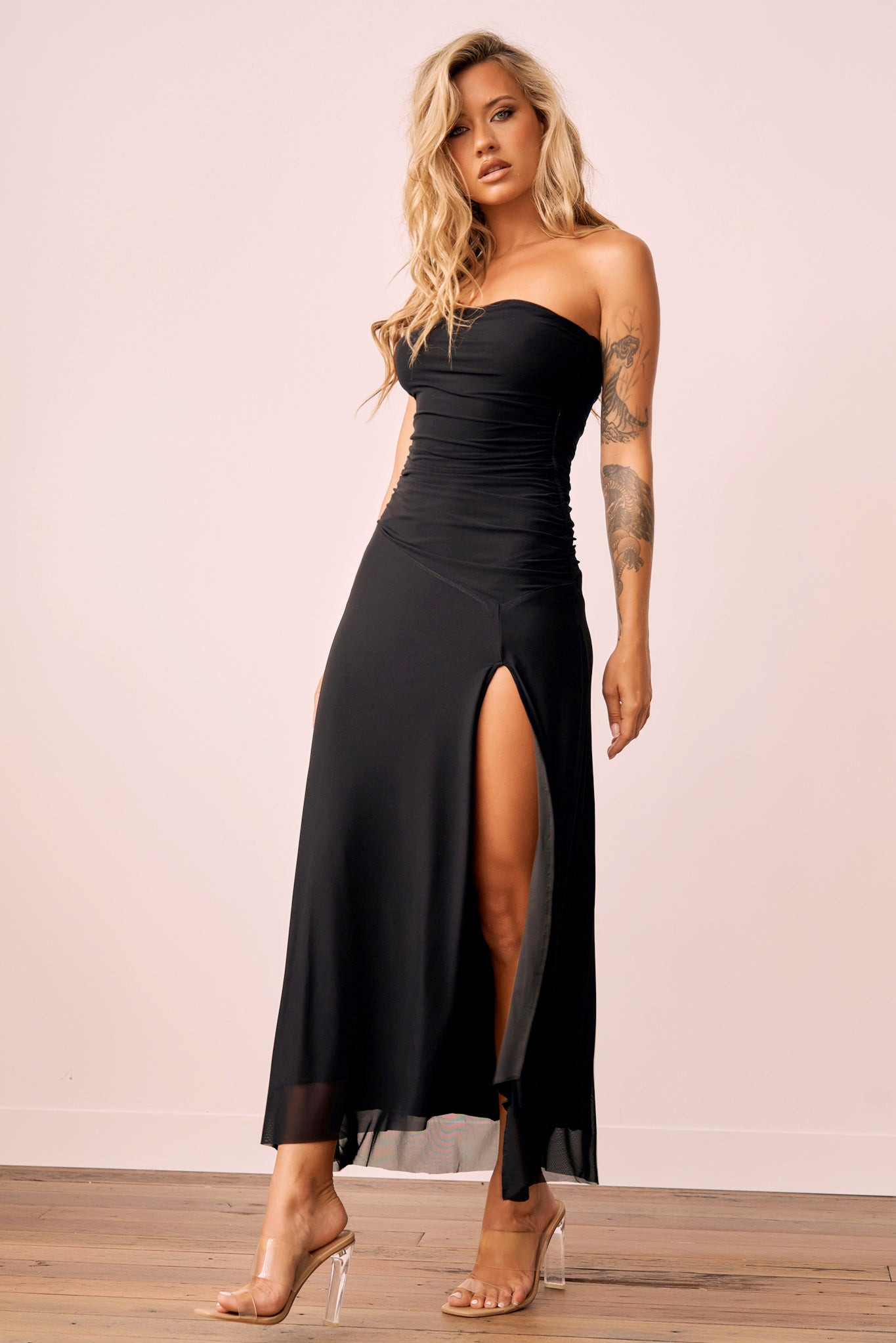 All The Surprise Midi Dress - Black | Sage and Paige AUS.