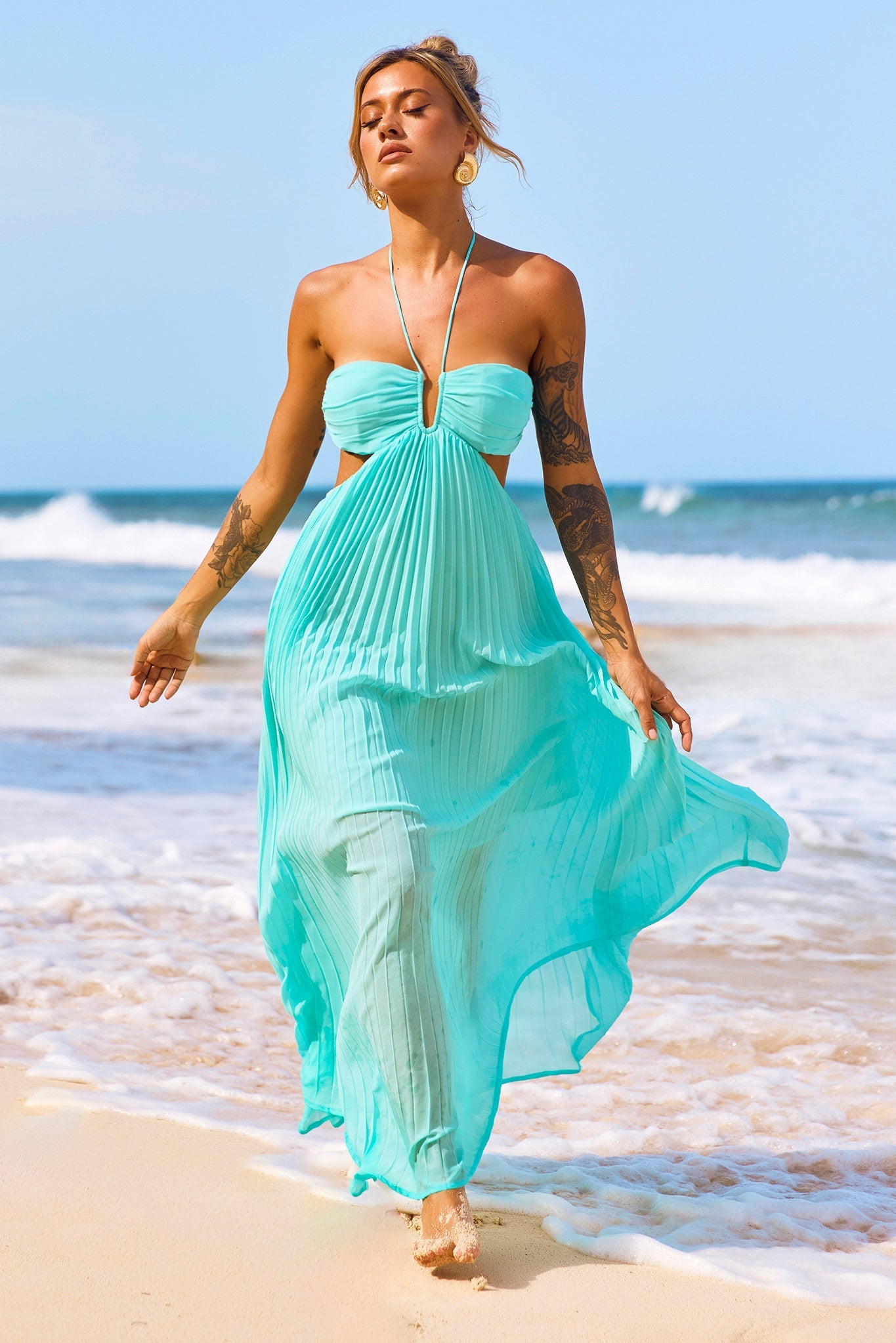 Martini Maxi Dress - Sea Green | Sage and Paige AUS.