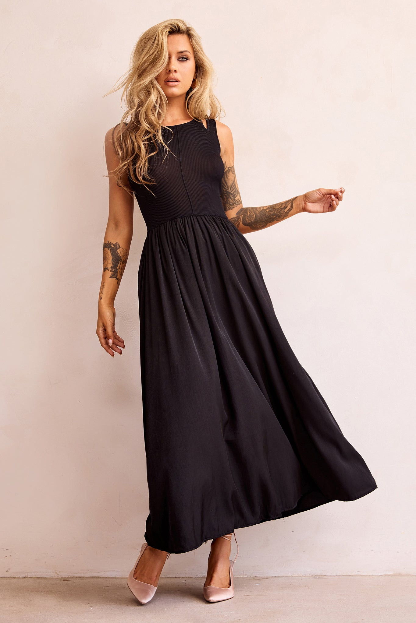 Just Looking Maxi Dress - Black | Sage and Paige AUS.
