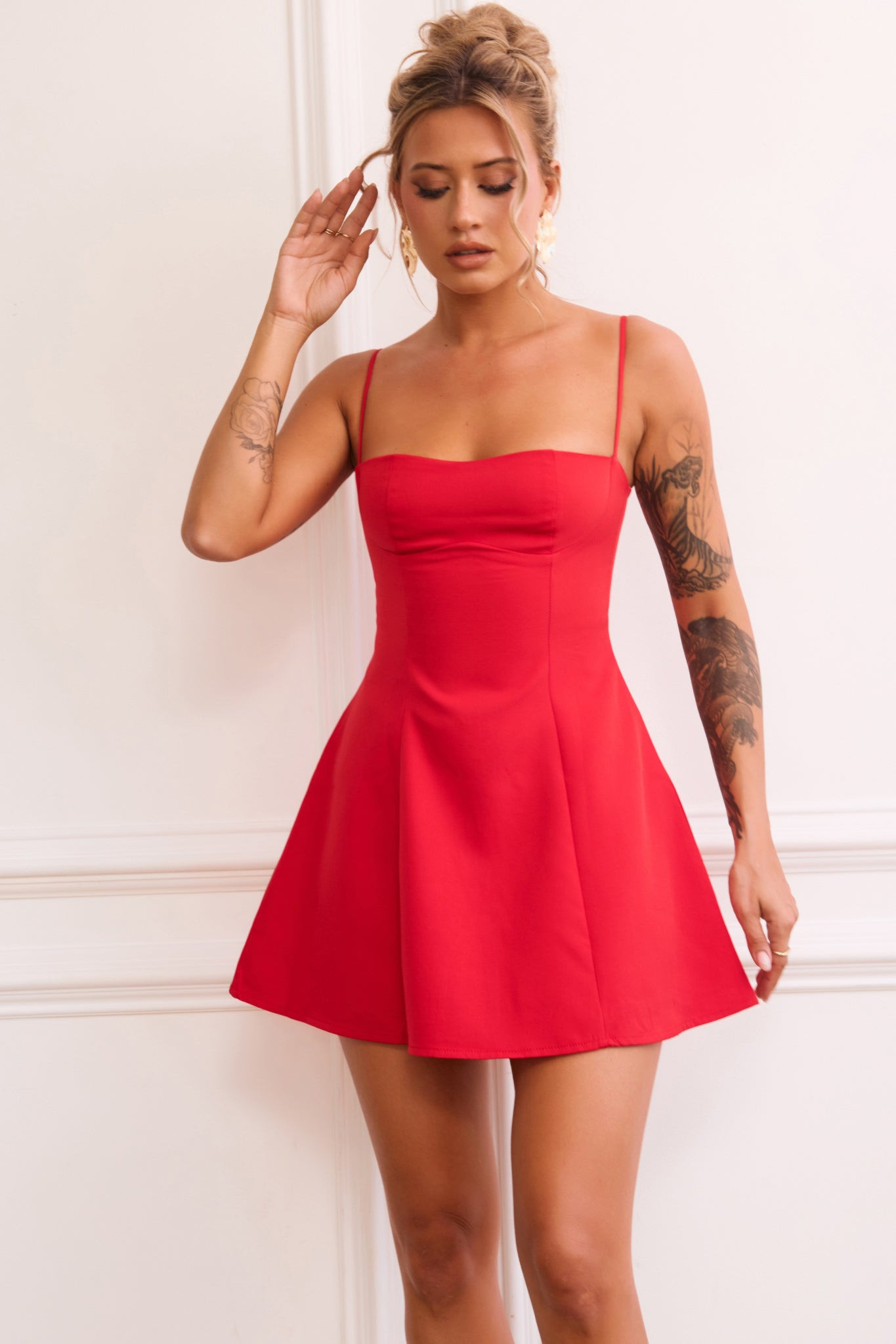 Aster Mini Dress - Red | Sage and Paige AUS.