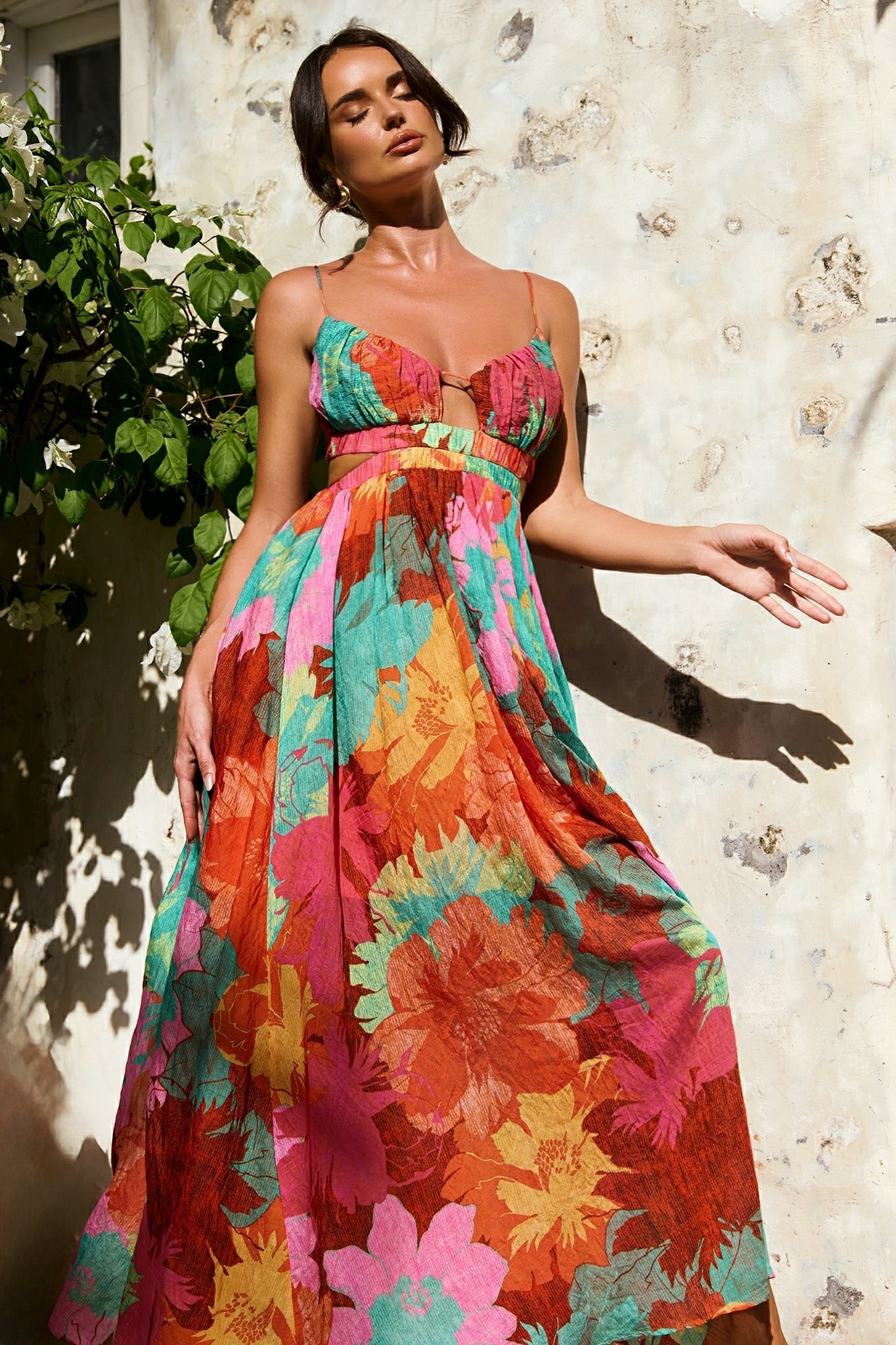 Taking It Maxi Dress - Orange Multi | Sage and Paige AUS.