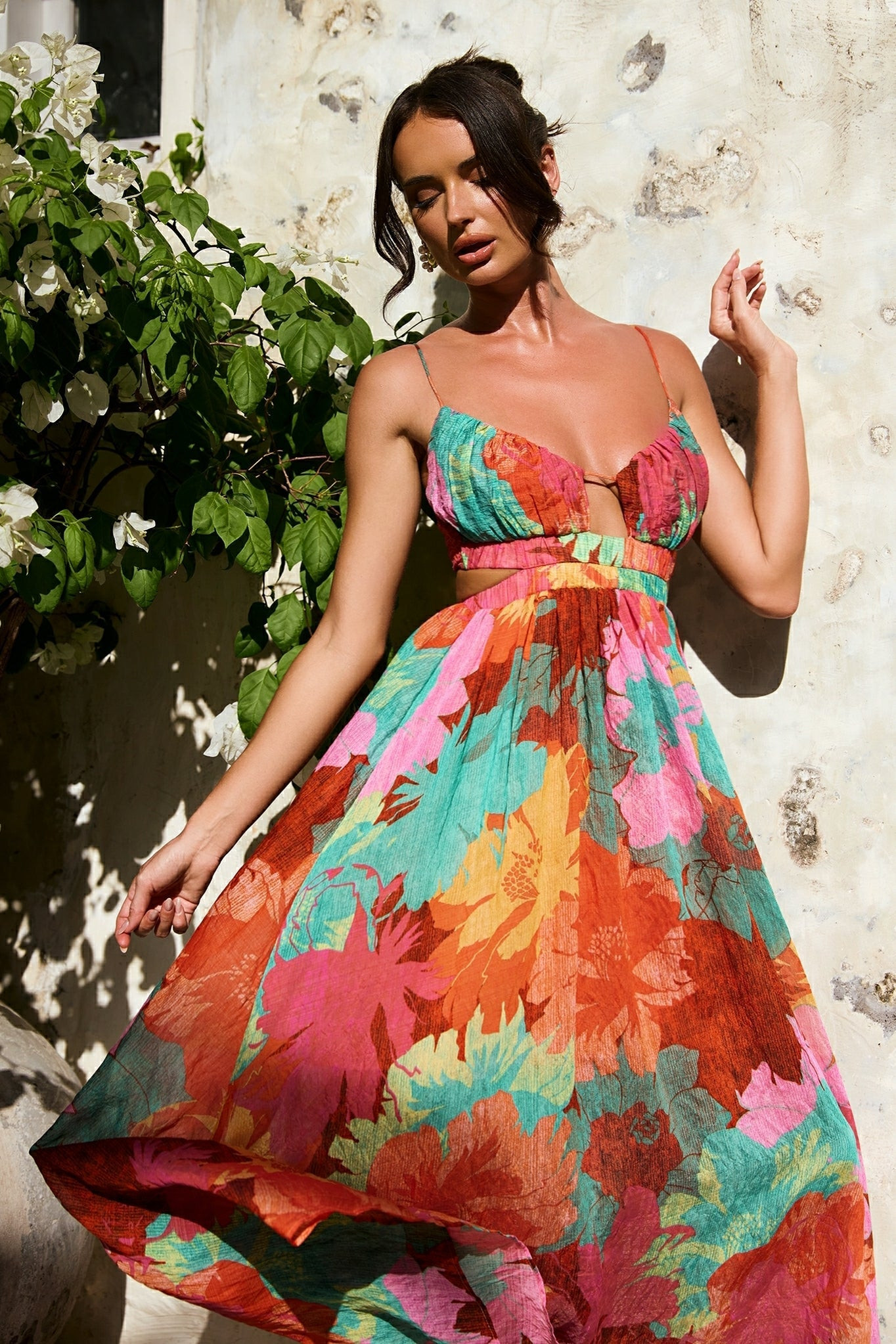 Taking It Maxi Dress - Orange Multi | Sage and Paige AUS.