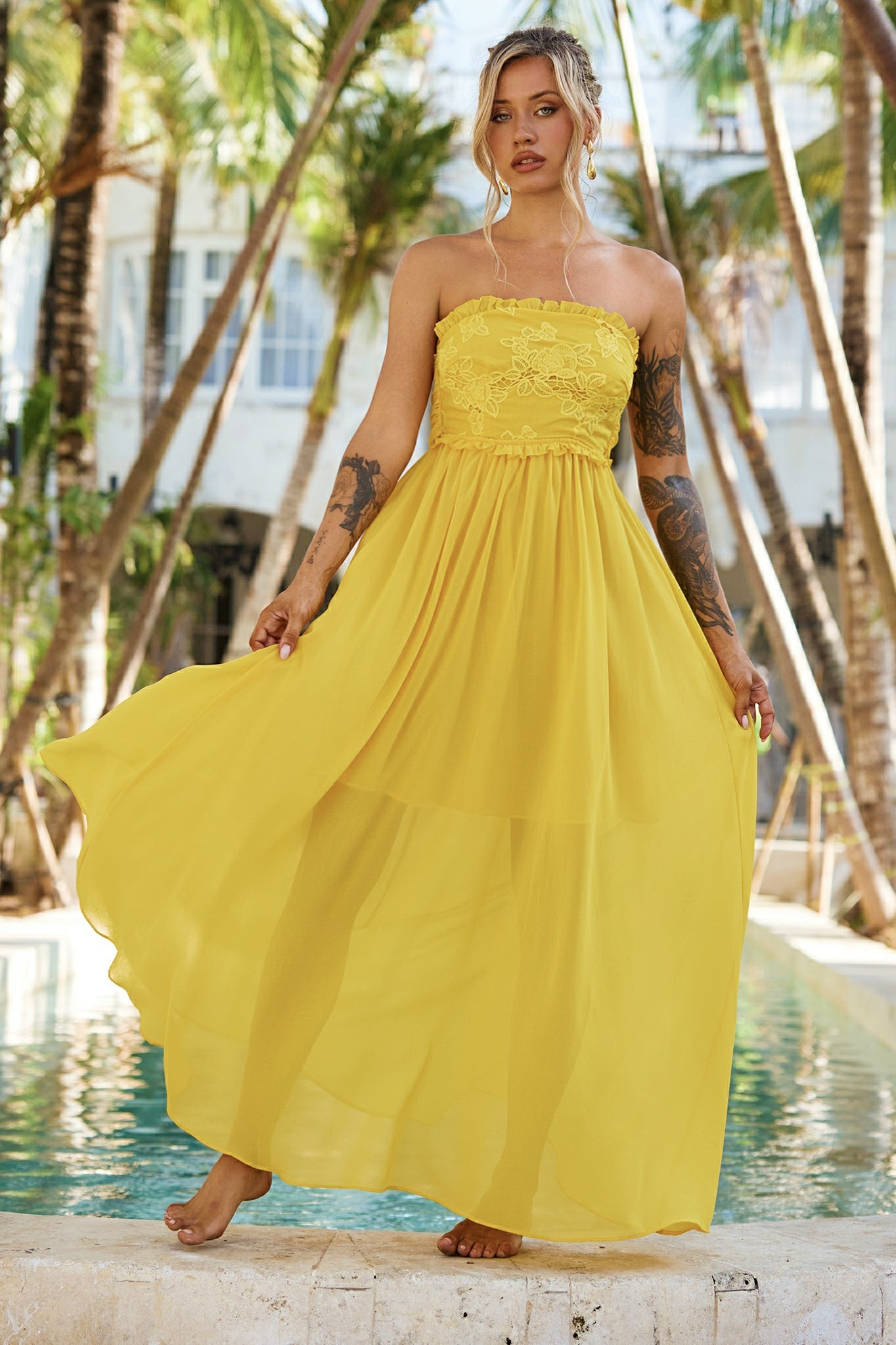 Jules Maxi Dress - Yellow | Sage and Paige AUS.