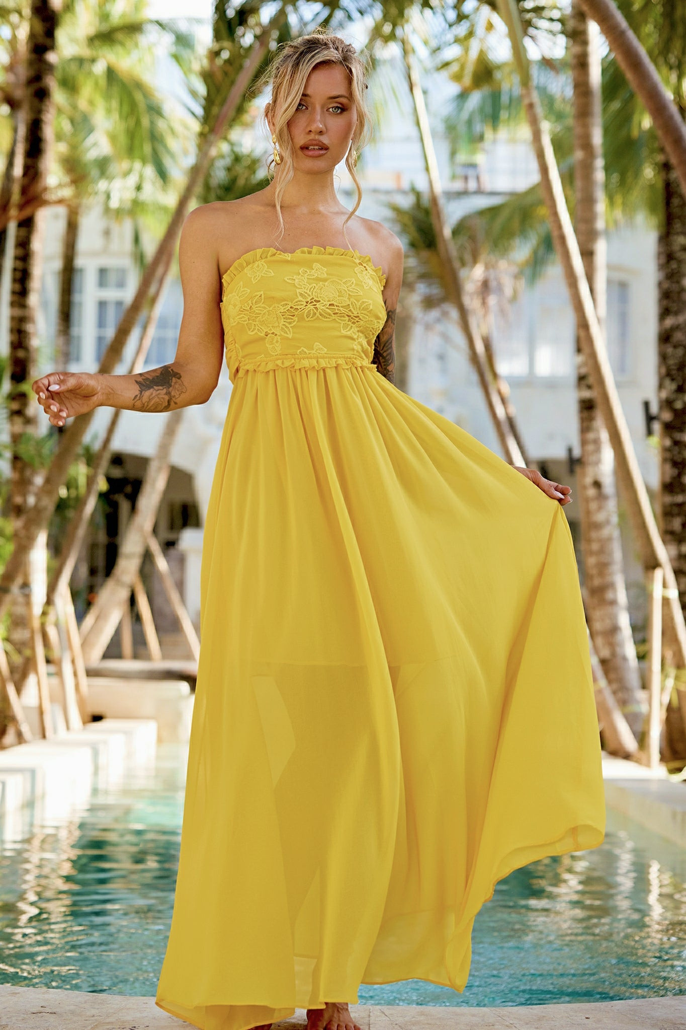 Jules Maxi Dress - Yellow | Sage and Paige AUS.