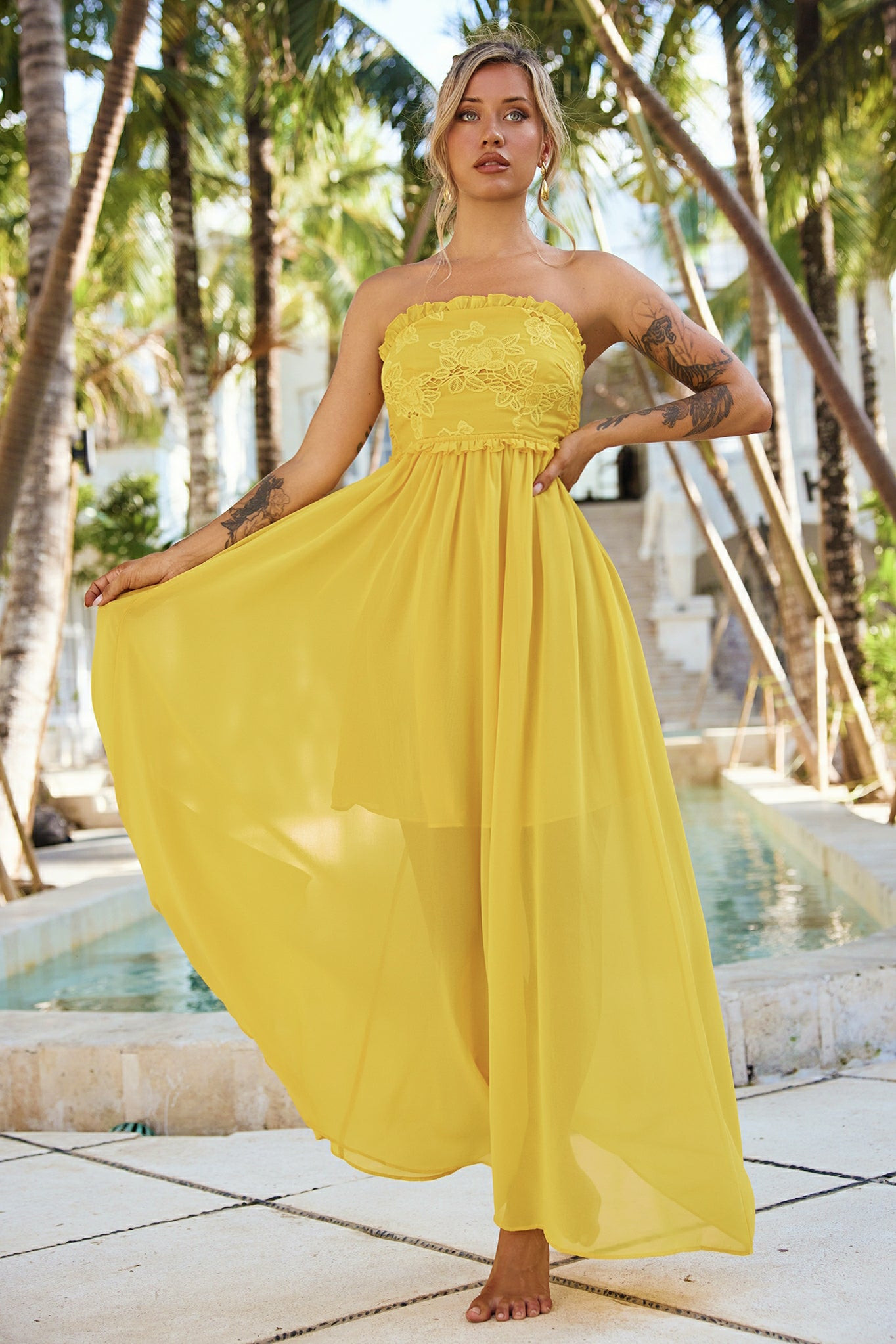 Jules Maxi Dress - Yellow | Sage and Paige AUS.