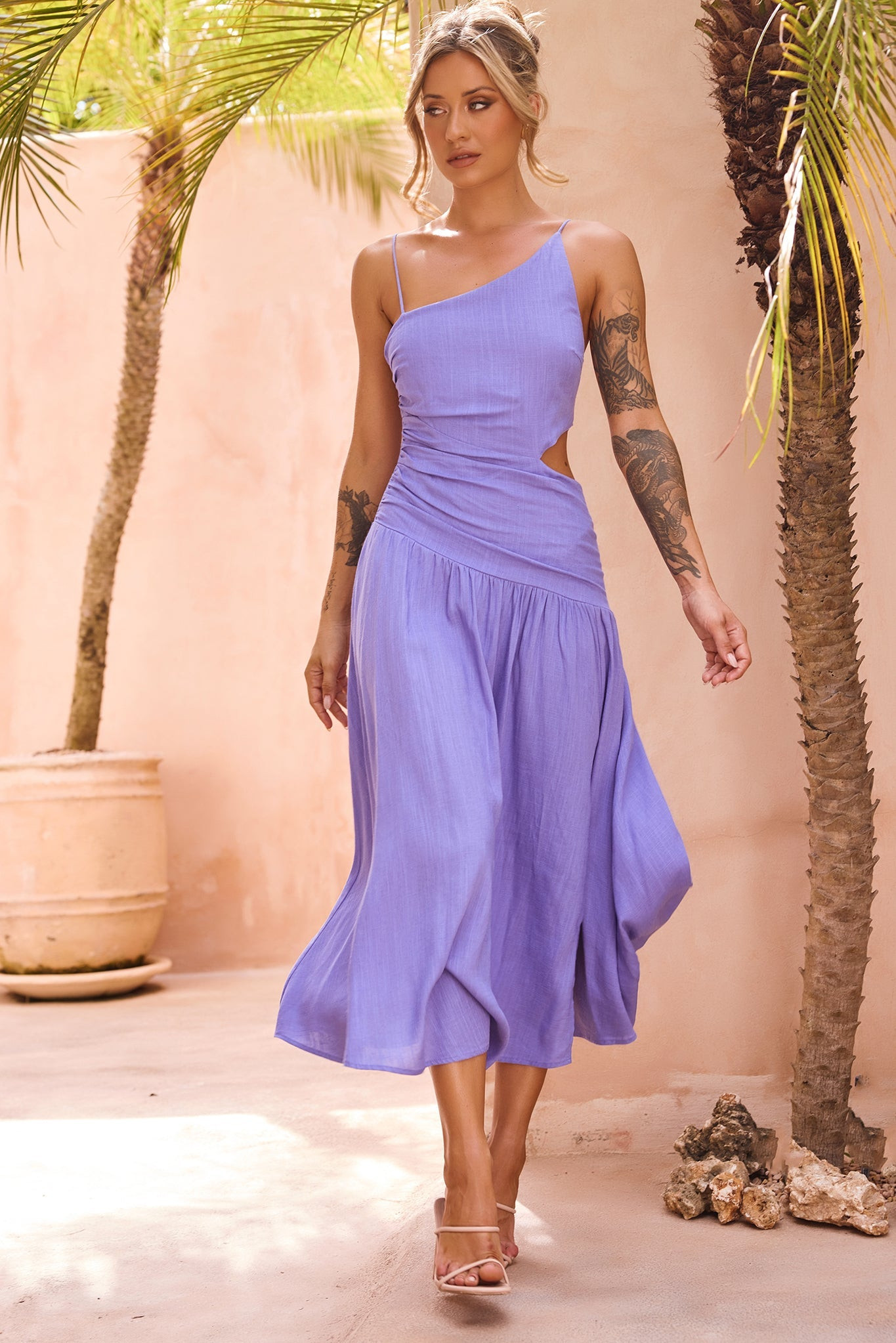 Going Somewhere Midi Dress - Cornflower | Sage and Paige AUS.
