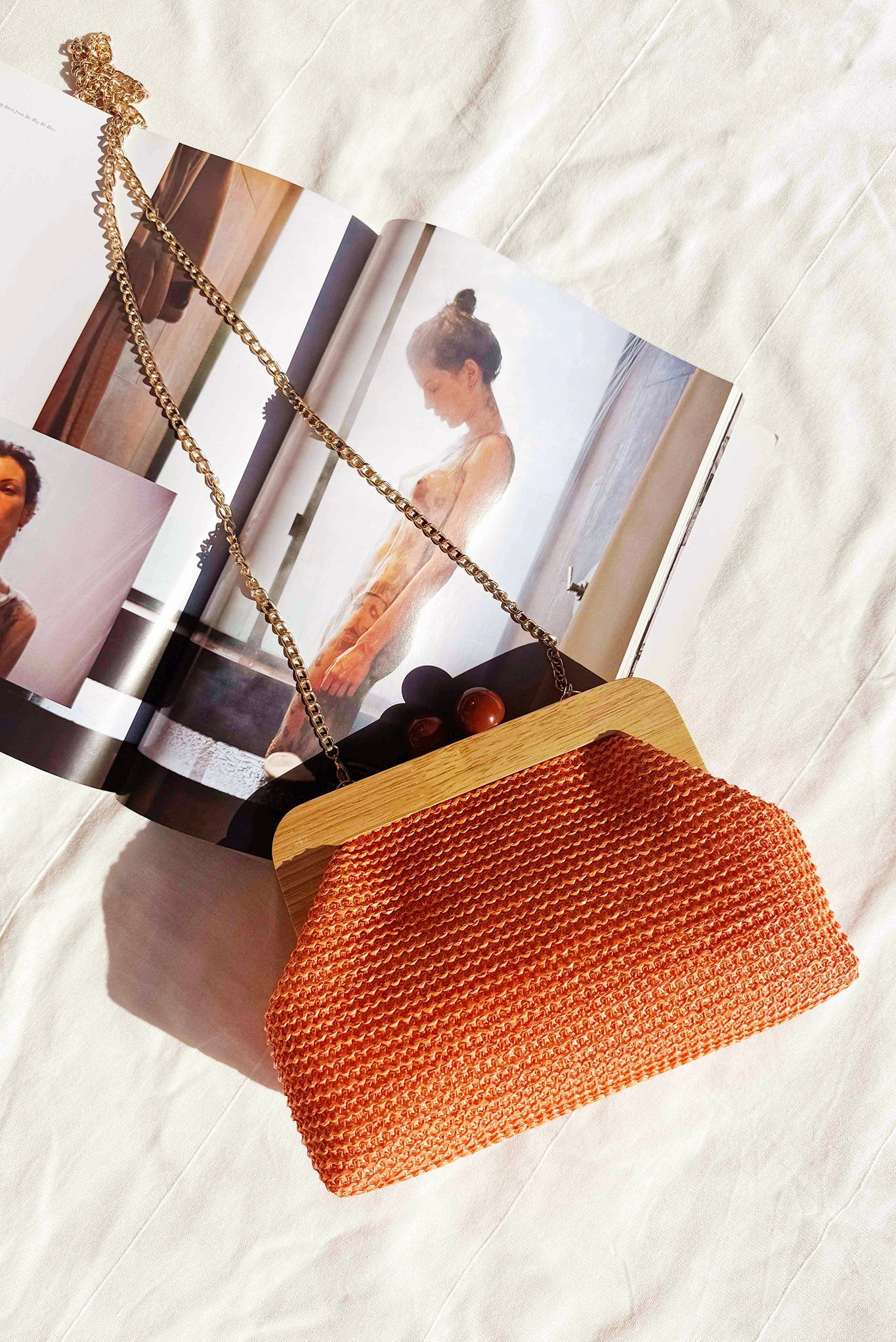 Dixie Clutch Bag - Orange | Sage and Paige AUS.